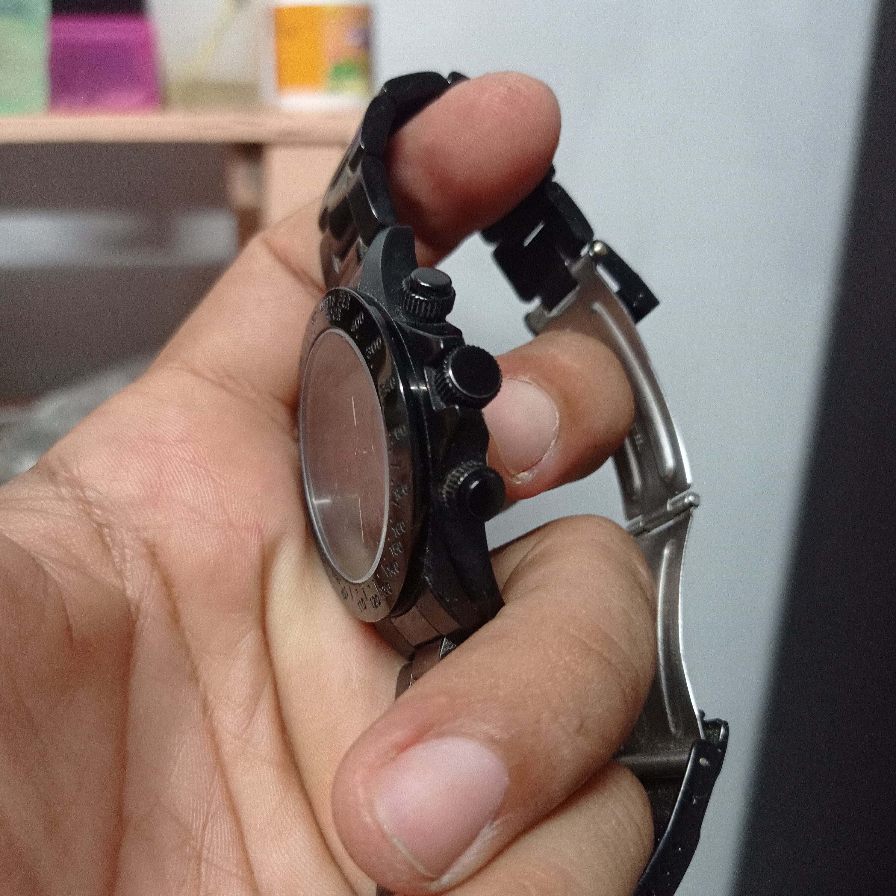 Japanese Brand BLACK MONSTER (DOLCE SEGRETO CG-100) CHRONOGRAPH WATCH Size ONE SIZE - 12 Thumbnail