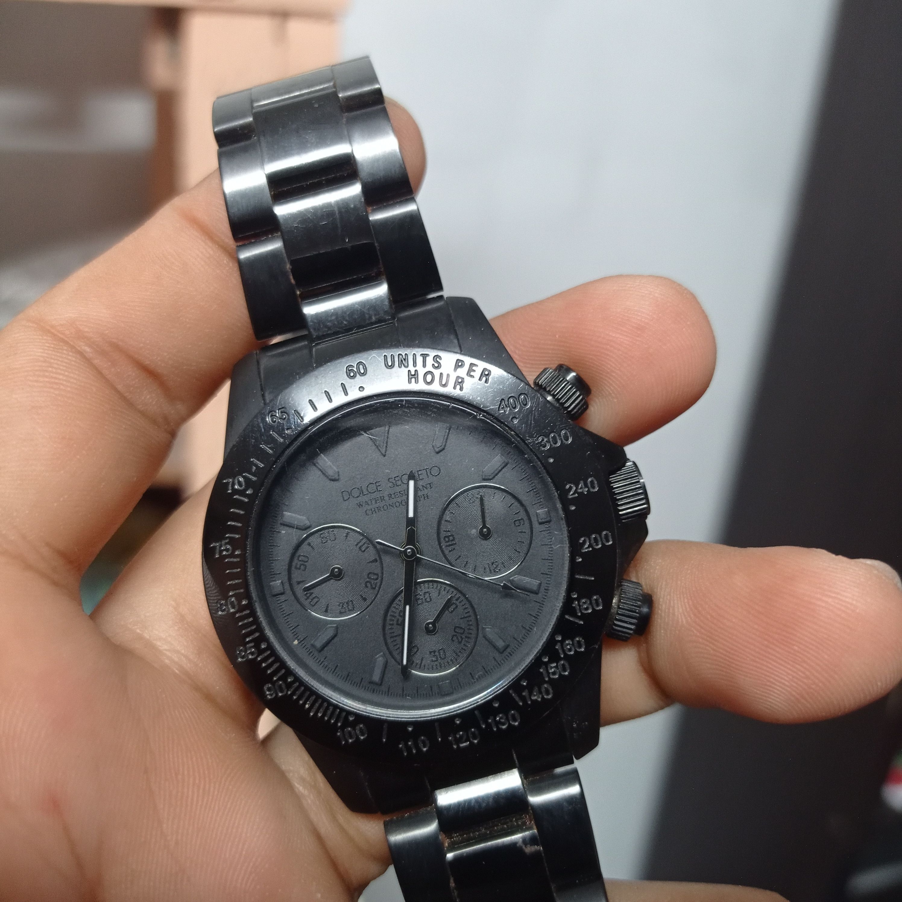 Japanese Brand BLACK MONSTER (DOLCE SEGRETO CG-100) CHRONOGRAPH WATCH Size ONE SIZE - 1 Thumbnail