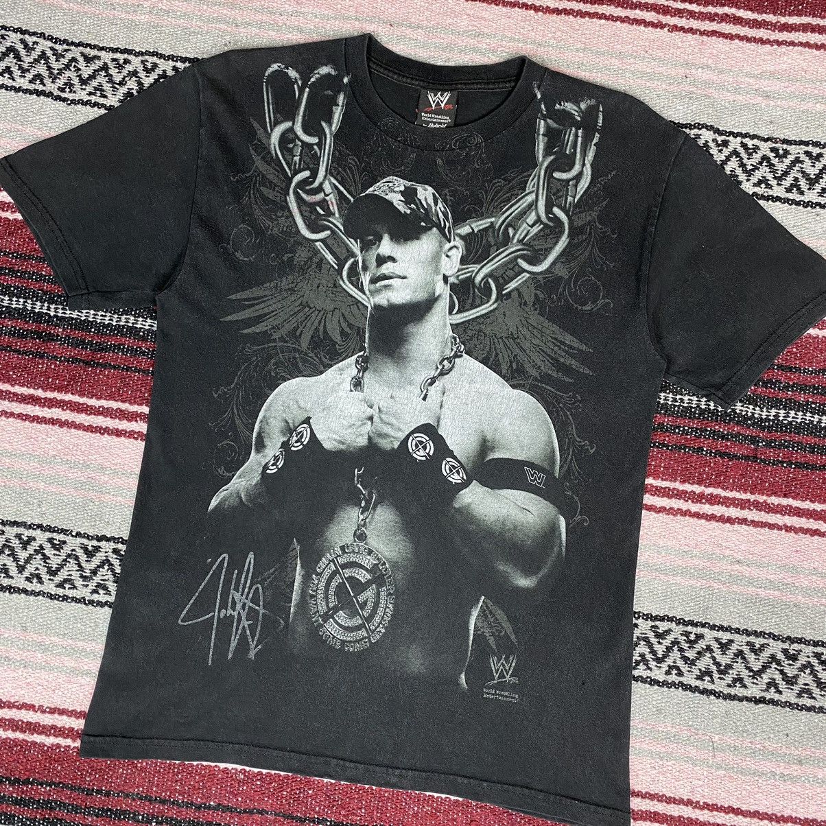 Vintage × WWE Vintage John Cena WWE Shirt John Cena Signature SunFaded Size US S / EU 44-46 / 1 - 3 Thumbnail