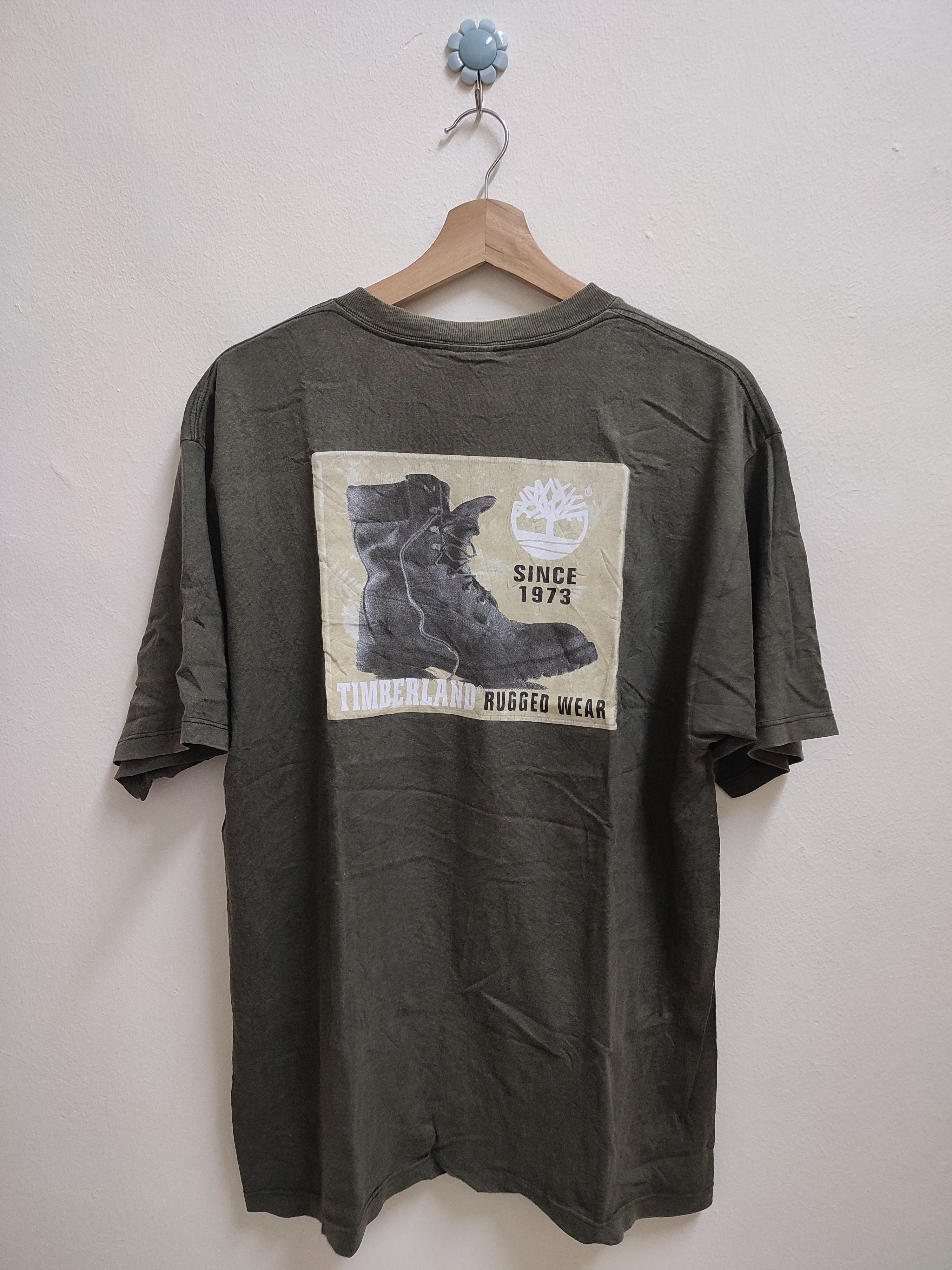 Timberland × Vintage ❗90s Timberland Backhit Rugged Wear Vintage Tee Size US L / EU 52-54 / 3 - 1 Thumbnail