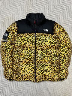 Supreme North Face Leopard Nuptse Jacket Sz XL TNF Puffer Green