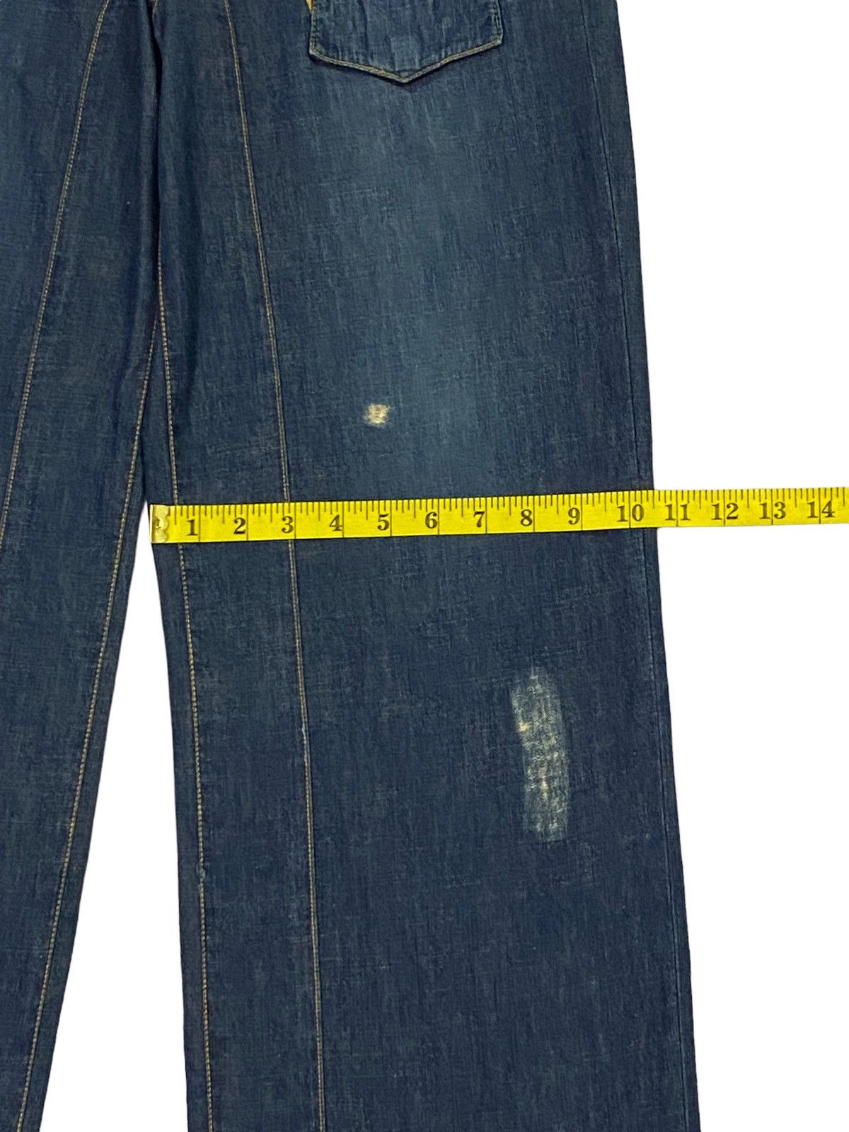 Issey Miyake × Japanese Brand Sunaokuwahara By Issey Miyake Ripped Distressed Soft Denim Size US 31 - 9 Thumbnail