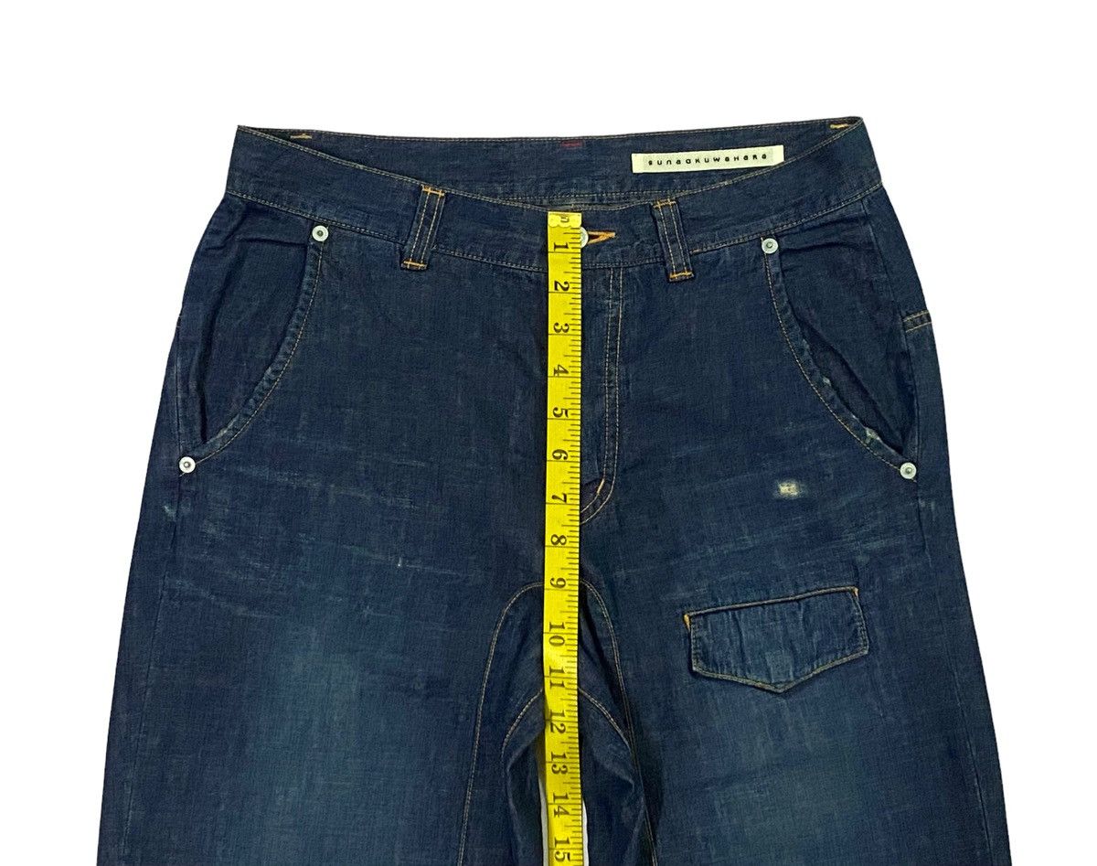 Issey Miyake × Japanese Brand Sunaokuwahara By Issey Miyake Ripped Distressed Soft Denim Size US 31 - 5 Thumbnail