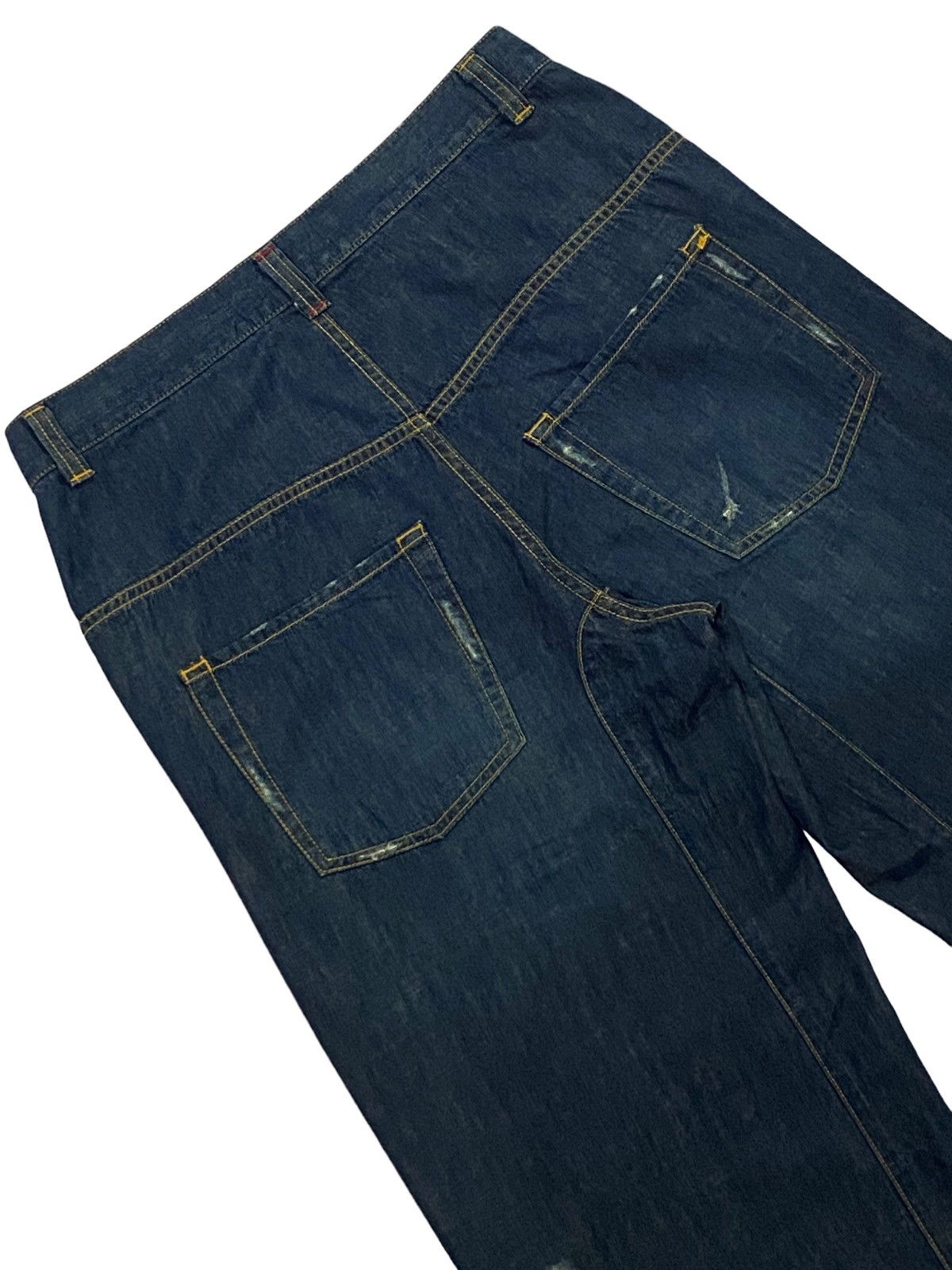 Issey Miyake × Japanese Brand Sunaokuwahara By Issey Miyake Ripped Distressed Soft Denim Size US 31 - 20 Thumbnail