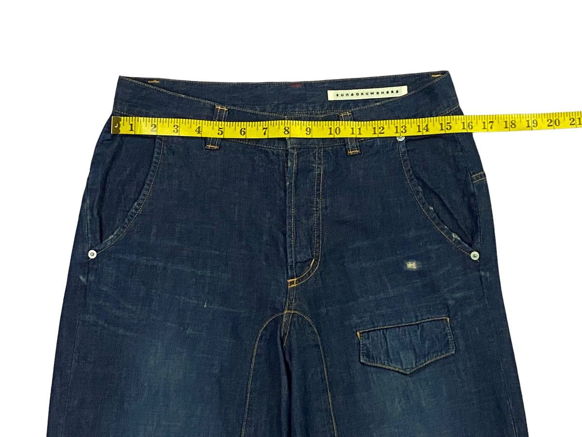Issey Miyake × Japanese Brand Sunaokuwahara By Issey Miyake Ripped Distressed Soft Denim Size US 31 - 4 Thumbnail