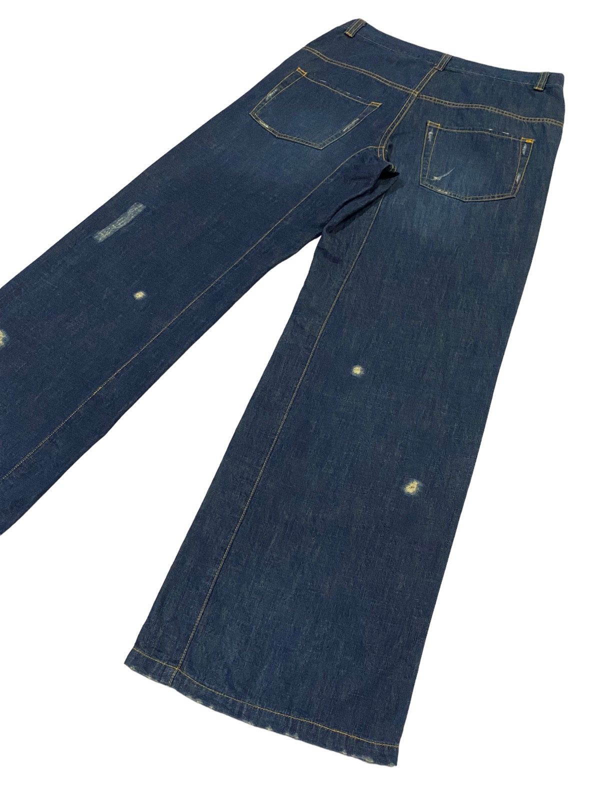 Issey Miyake × Japanese Brand Sunaokuwahara By Issey Miyake Ripped Distressed Soft Denim Size US 31 - 23 Thumbnail