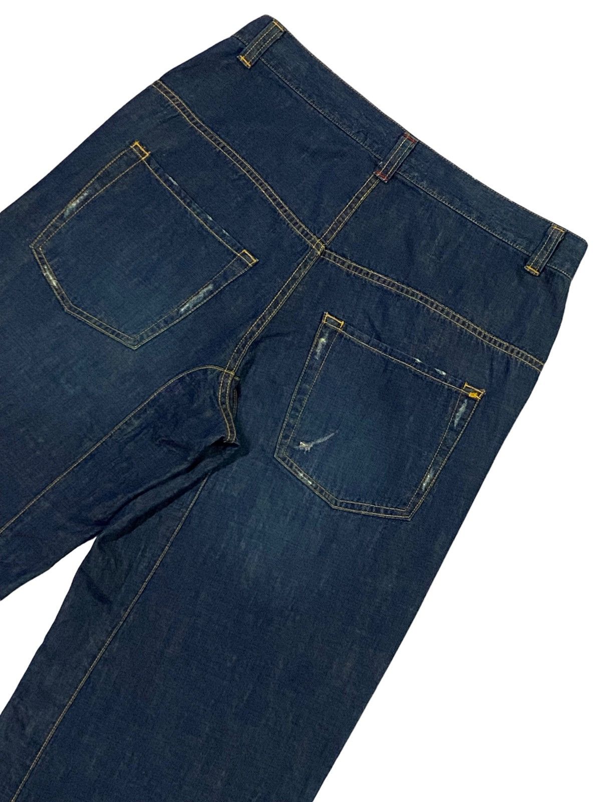 Issey Miyake × Japanese Brand Sunaokuwahara By Issey Miyake Ripped Distressed Soft Denim Size US 31 - 19 Thumbnail