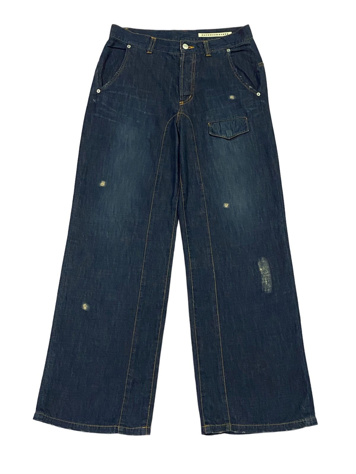 Issey Miyake × Japanese Brand Sunaokuwahara By Issey Miyake Ripped Distressed Soft Denim Size US 31 - 2 Thumbnail