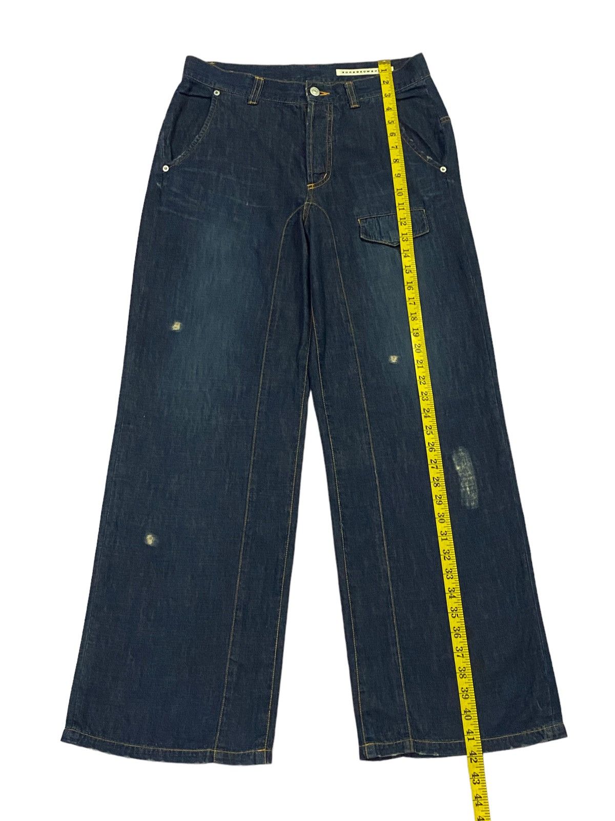 Issey Miyake × Japanese Brand Sunaokuwahara By Issey Miyake Ripped Distressed Soft Denim Size US 31 - 6 Thumbnail
