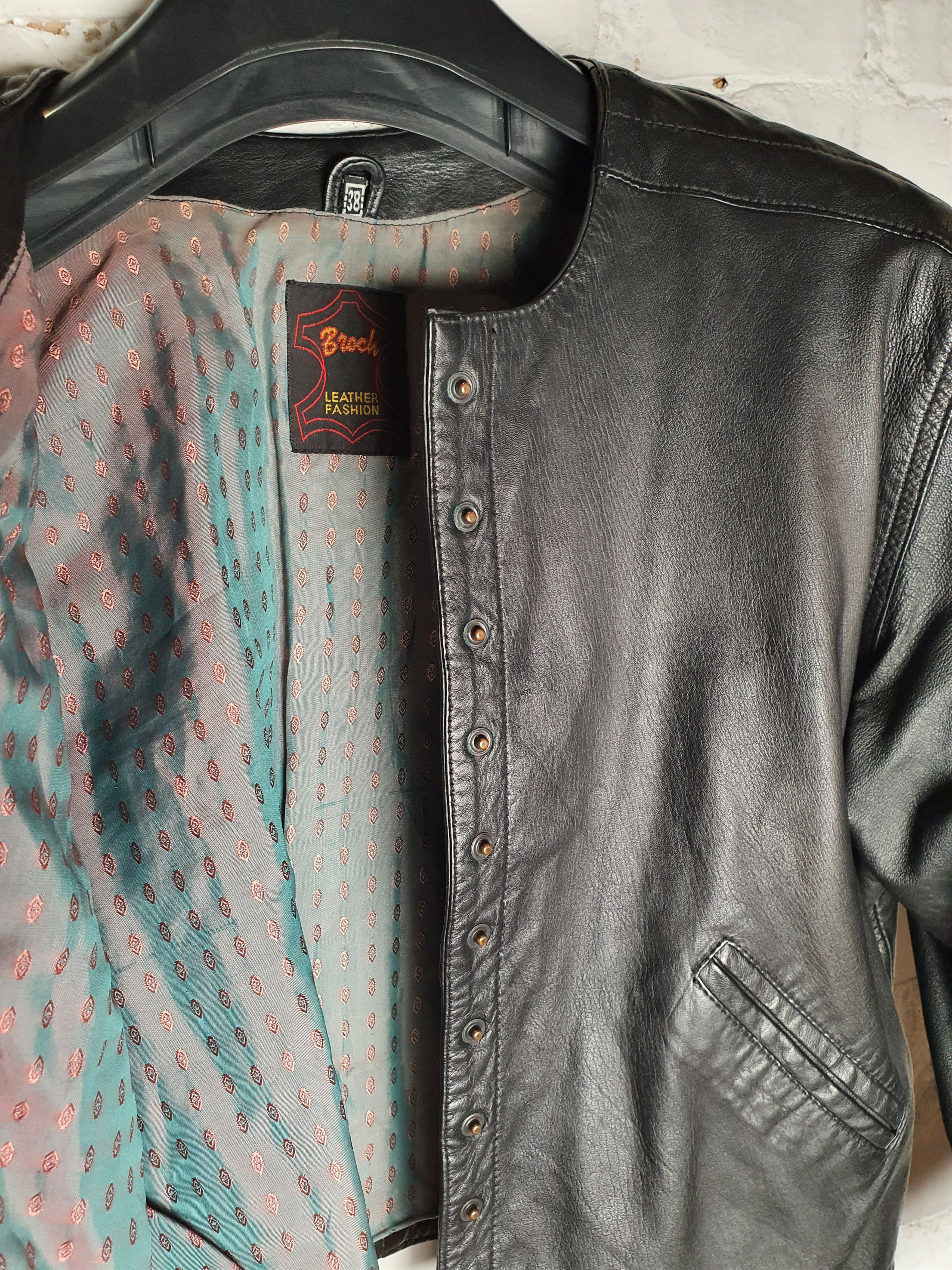 Vintage Vtg Women's Cropped Leather Jacket Size S / US 4 / IT 40 - 6 Thumbnail