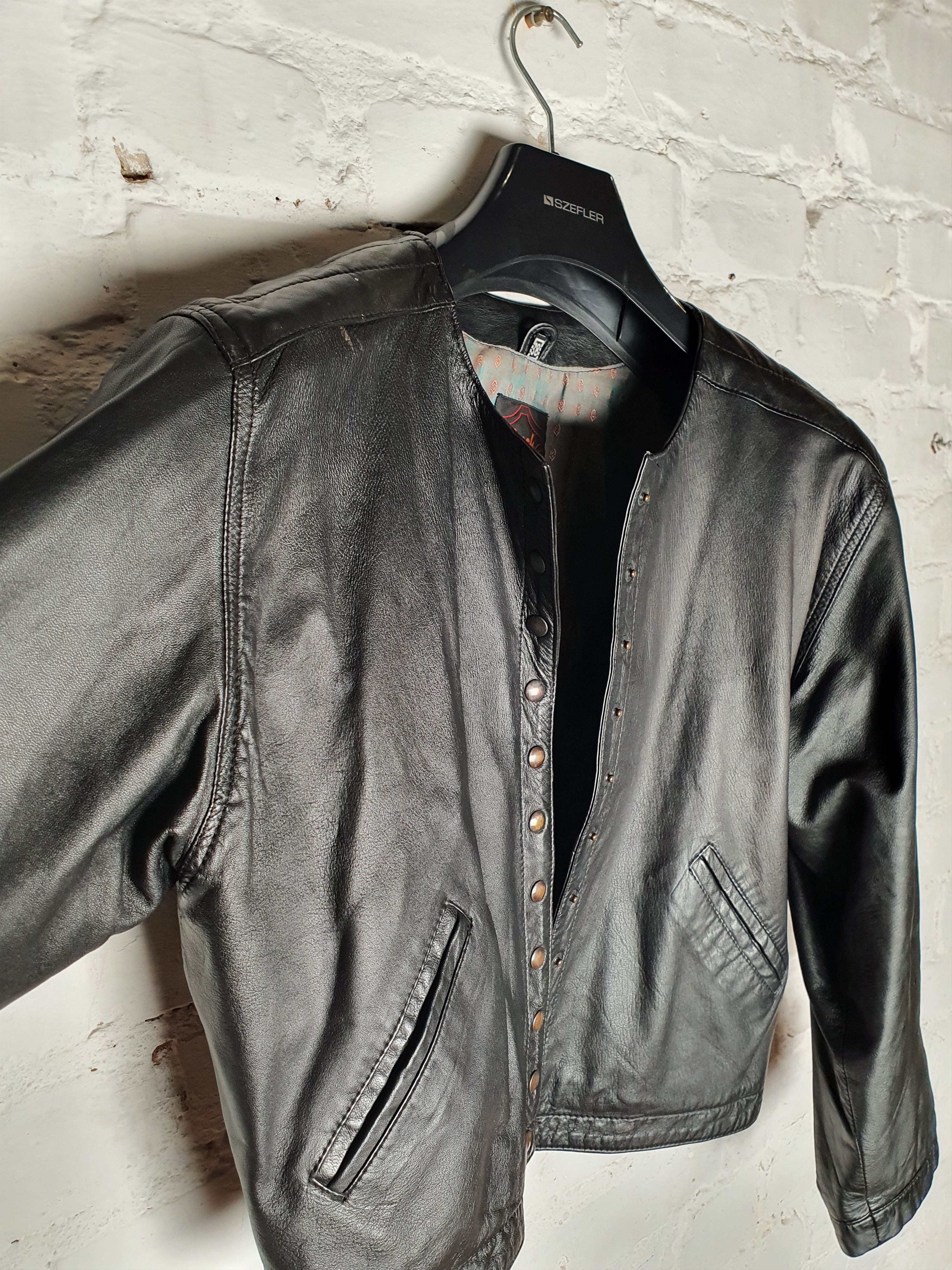 Vintage Vtg Women's Cropped Leather Jacket Size S / US 4 / IT 40 - 4 Thumbnail