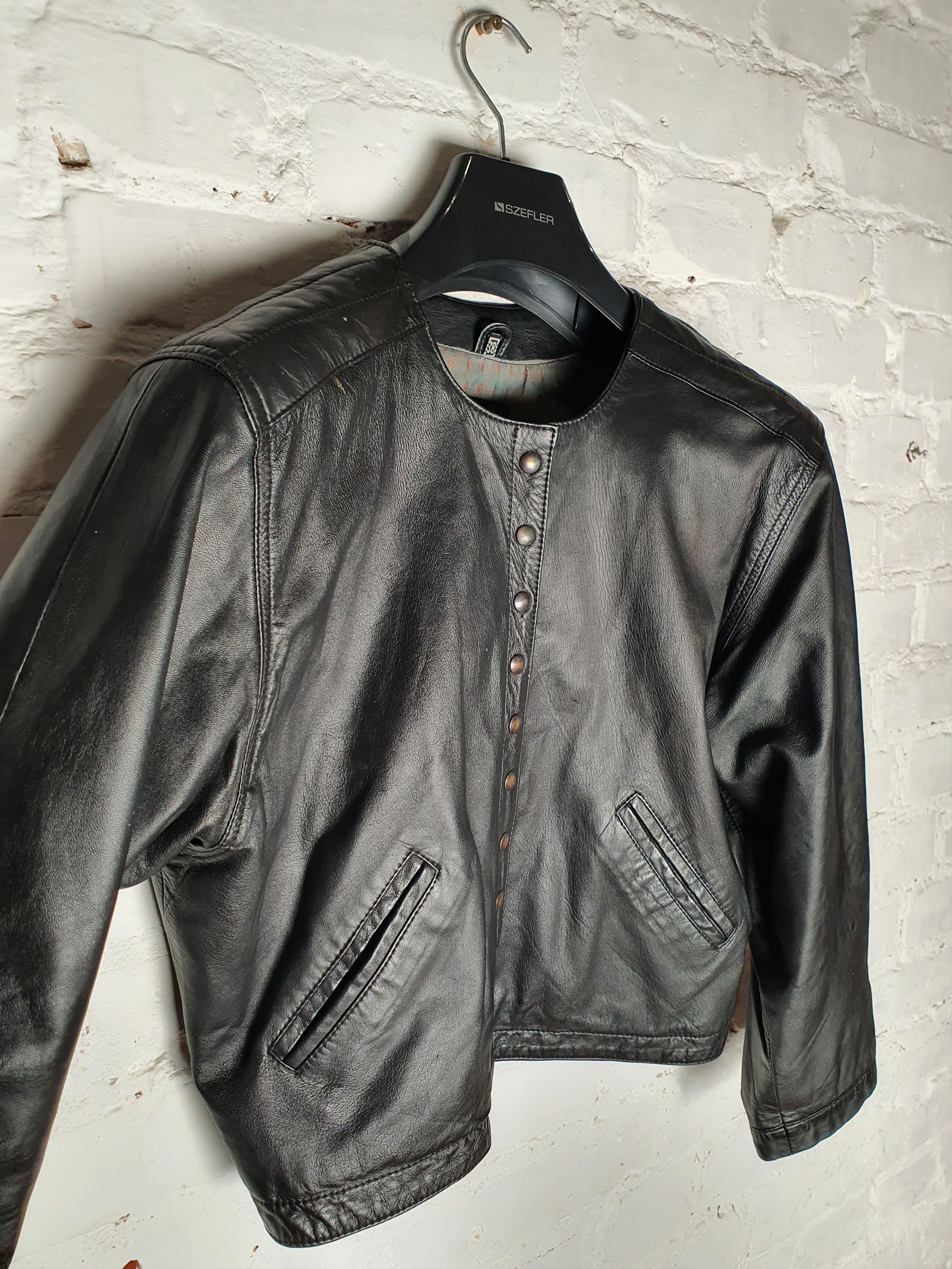 Vintage Vtg Women's Cropped Leather Jacket Size S / US 4 / IT 40 - 3 Thumbnail