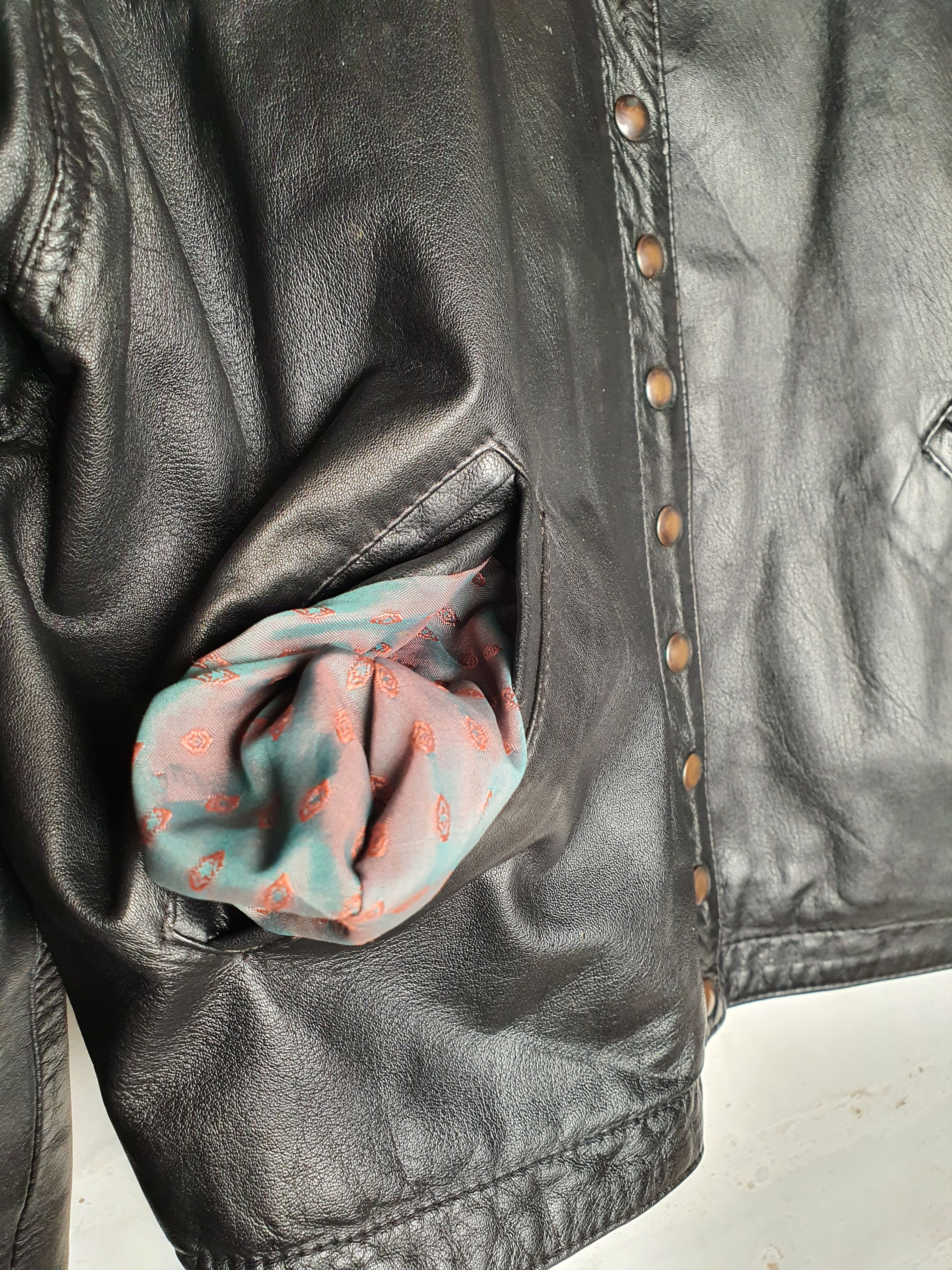 Vintage Vtg Women's Cropped Leather Jacket Size S / US 4 / IT 40 - 8 Thumbnail
