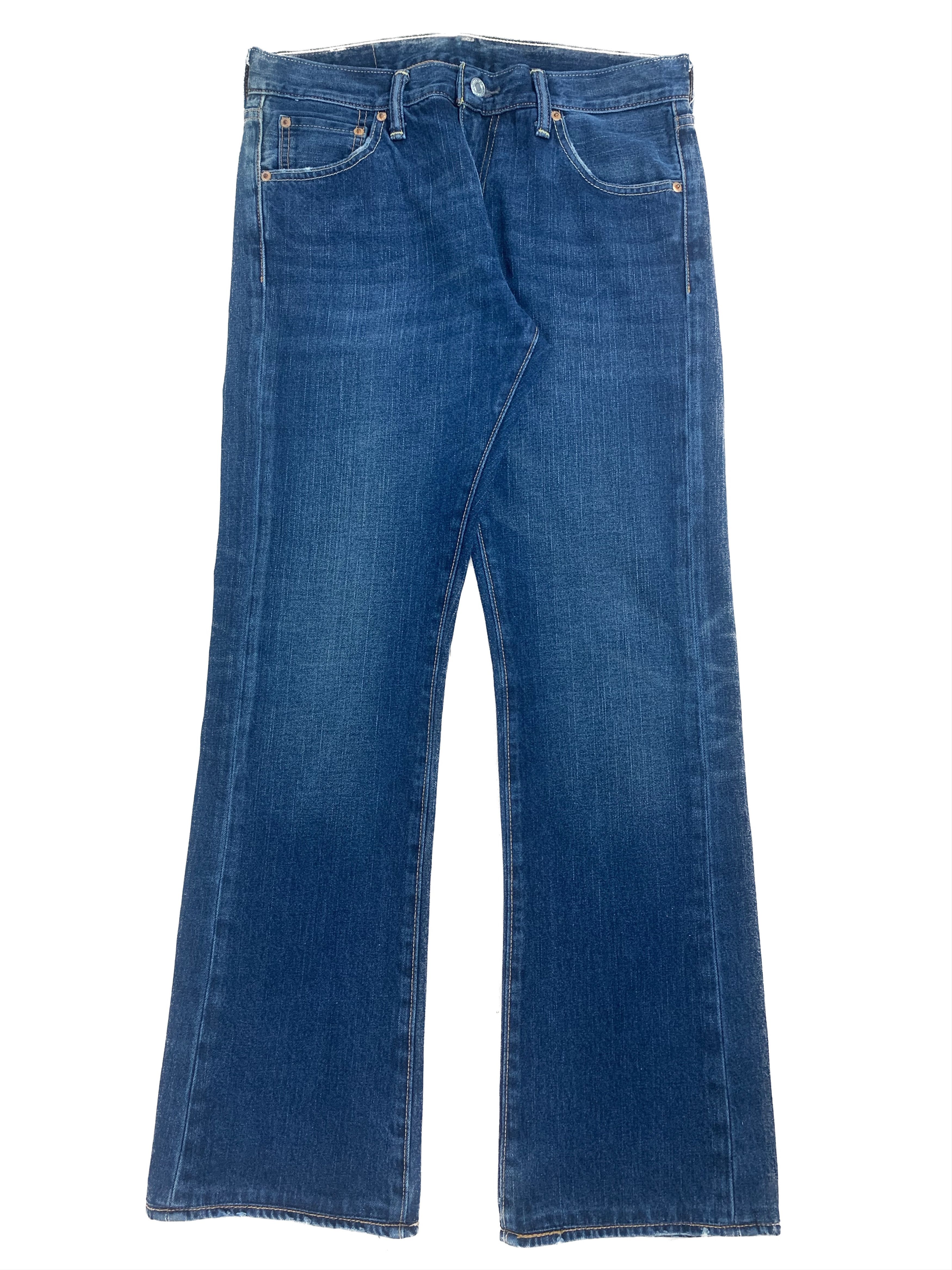 image of Levis x Vintage Levi's 527 Bootcut Mid Washed Faded Jeans in Blue Denim, Men's (Size 32)