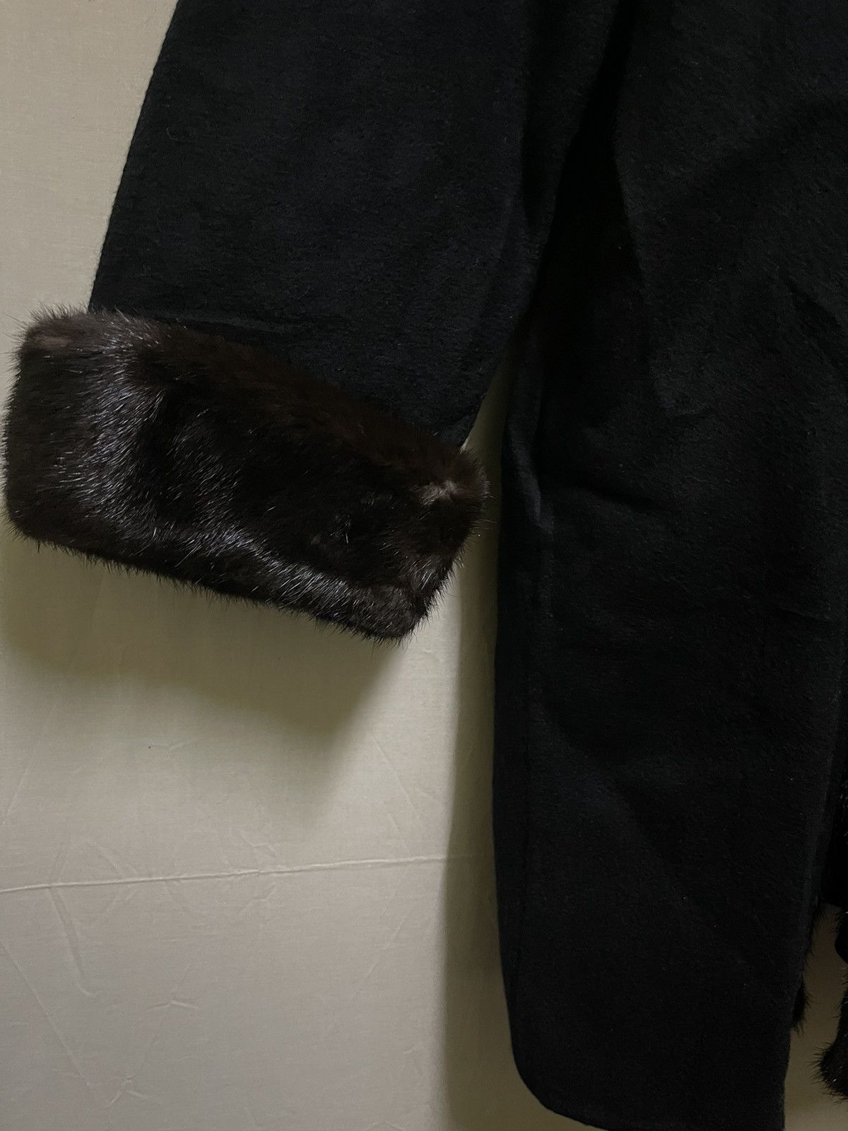 Vintage Cashmere Coat With Fur Size US L / EU 52-54 / 3 - 3 Thumbnail