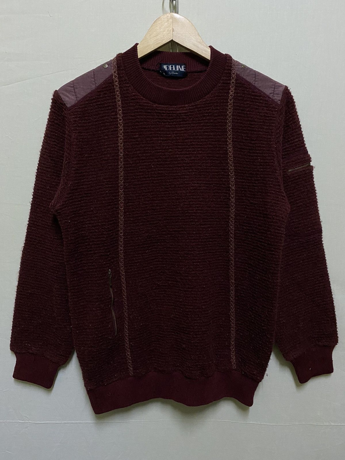 Japanese Brand Adeline Japan Wool Sweatshirt Red Size US M / EU 48-50 / 2 - 1 Thumbnail