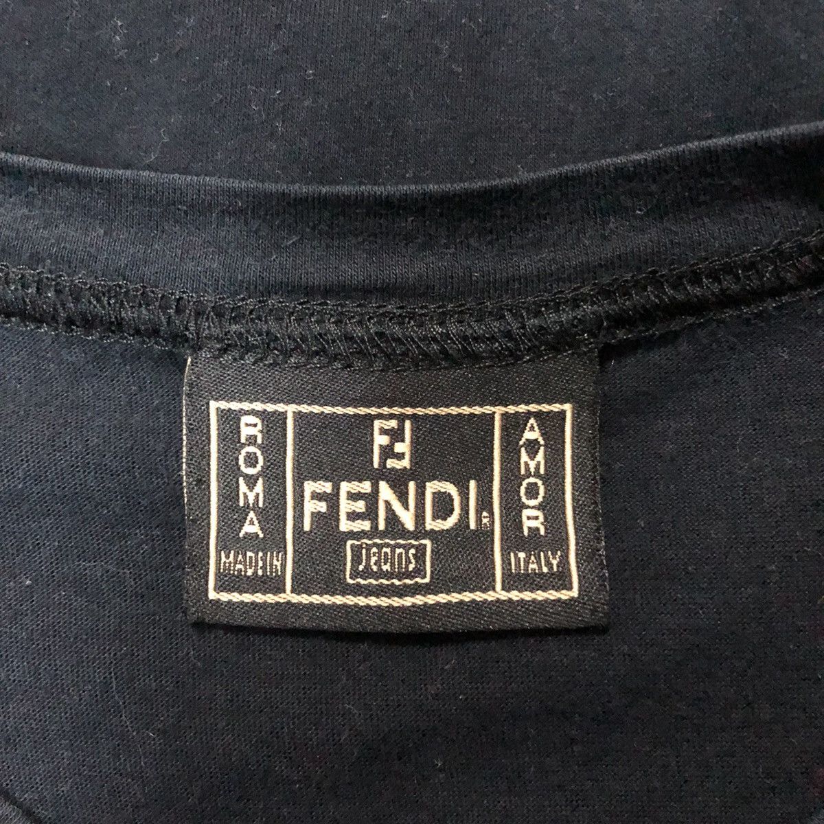 Fendi Vintage 90s Fendi Jeans Tees Size S / US 4 / IT 40 - 2 Thumbnail