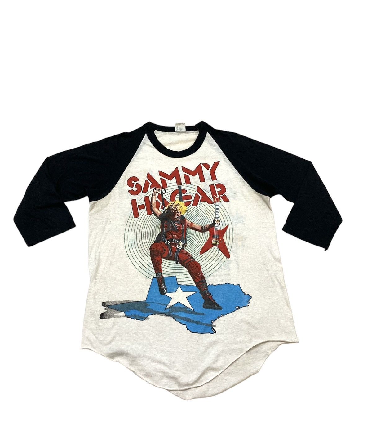 image of Archival Clothing x Band Tees Vintage Sammy Hagar Tour Single Stitch Raglan Tshirt (Size Large)