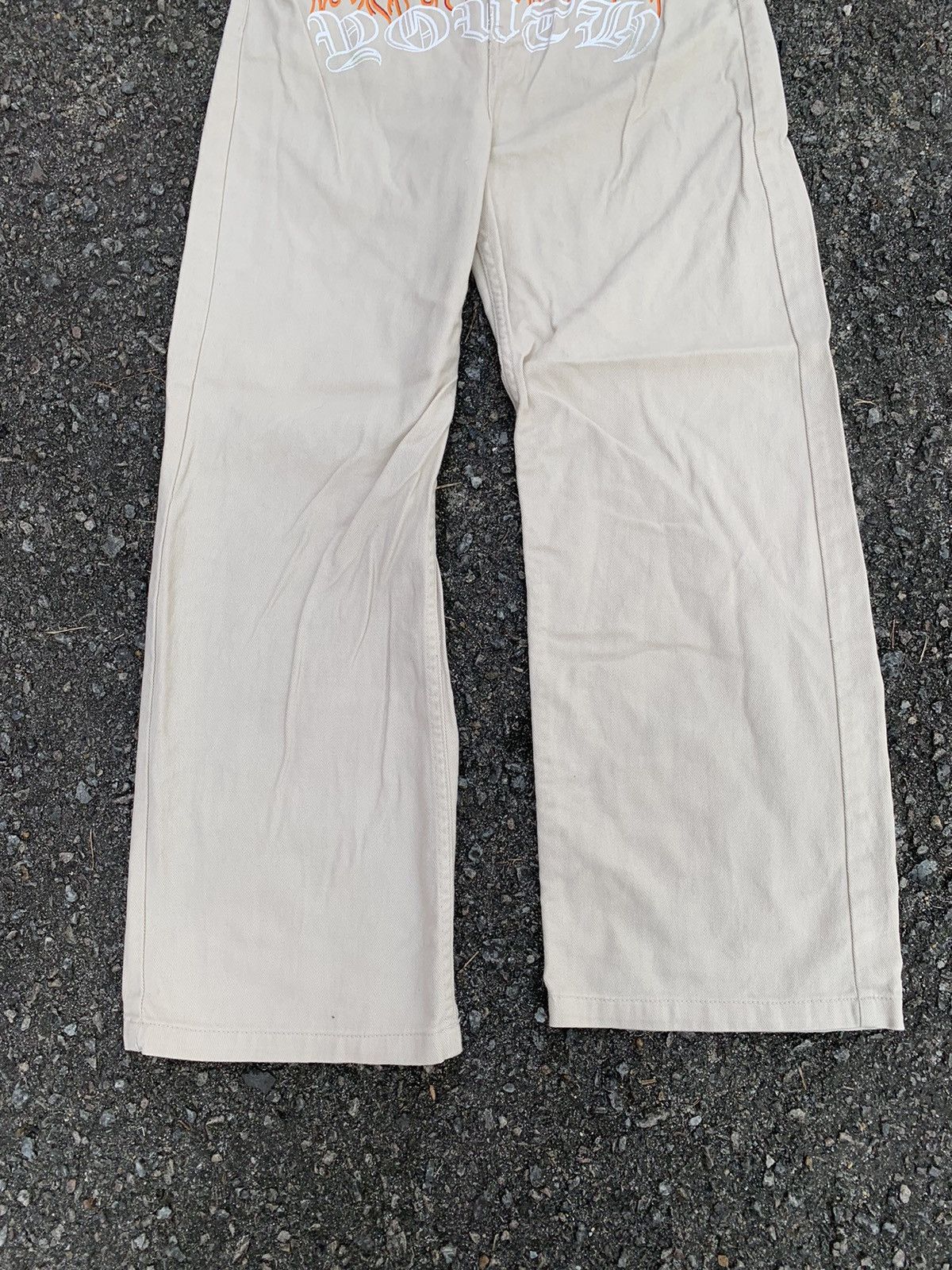 Divided Rare! H&M Divided Youth on Fire Spellout Denim Pants Size US 27 - 4 Thumbnail
