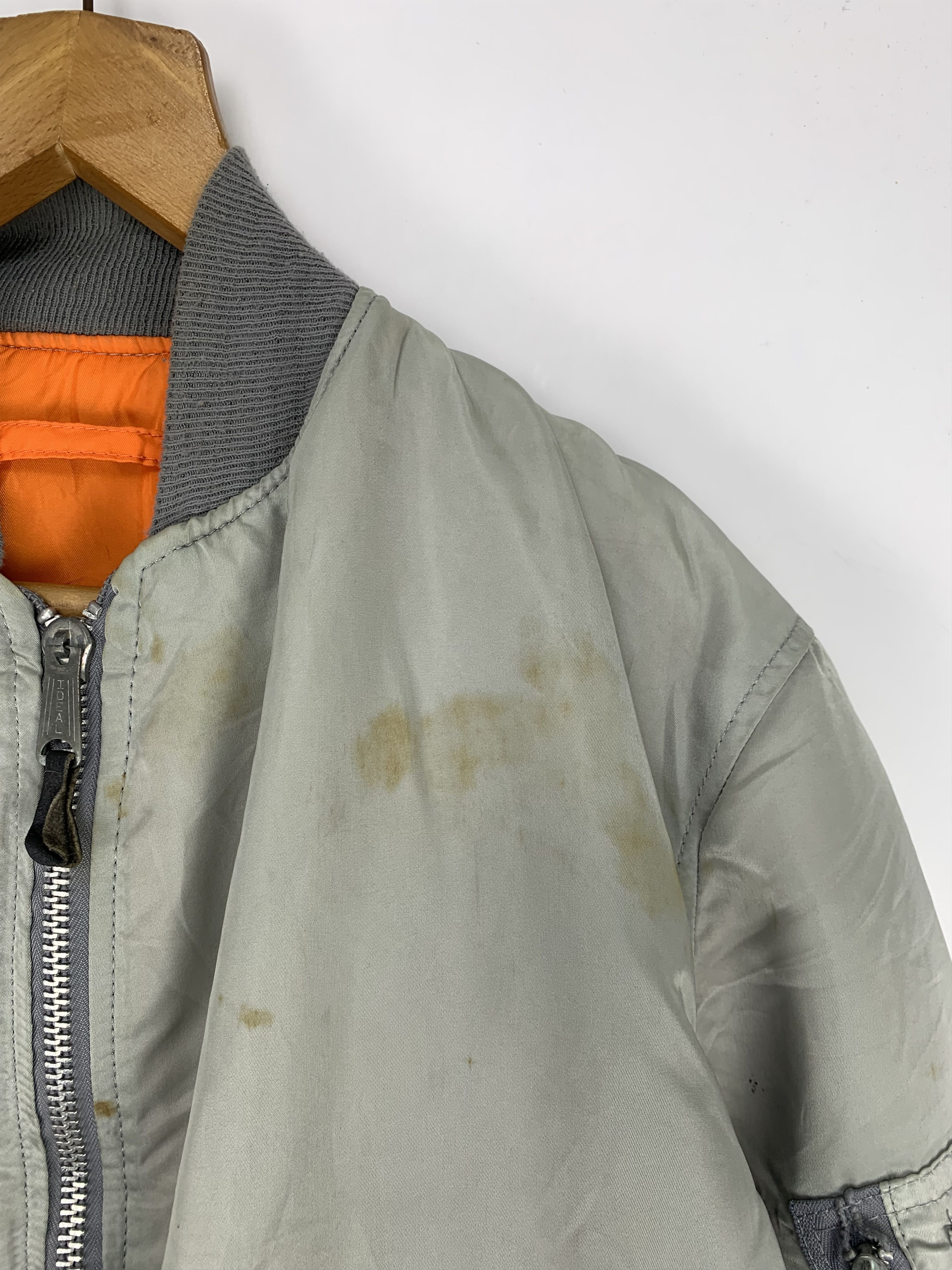 Alpha Industries Vintage ALPHA INDUSTRIES Reversible Bombers Jacket J0568 Size US L / EU 52-54 / 3 - 7 Thumbnail