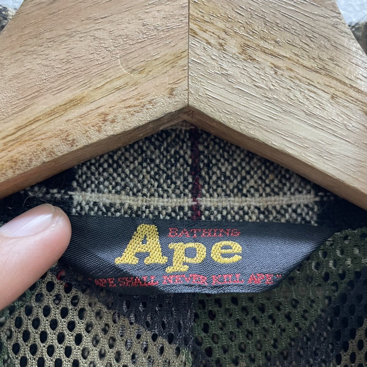 Bape × Vintage 🔥90s BAPE GENERAL CHECK WOOL JACKET Size US L / EU 52-54 / 3 - 9 Thumbnail