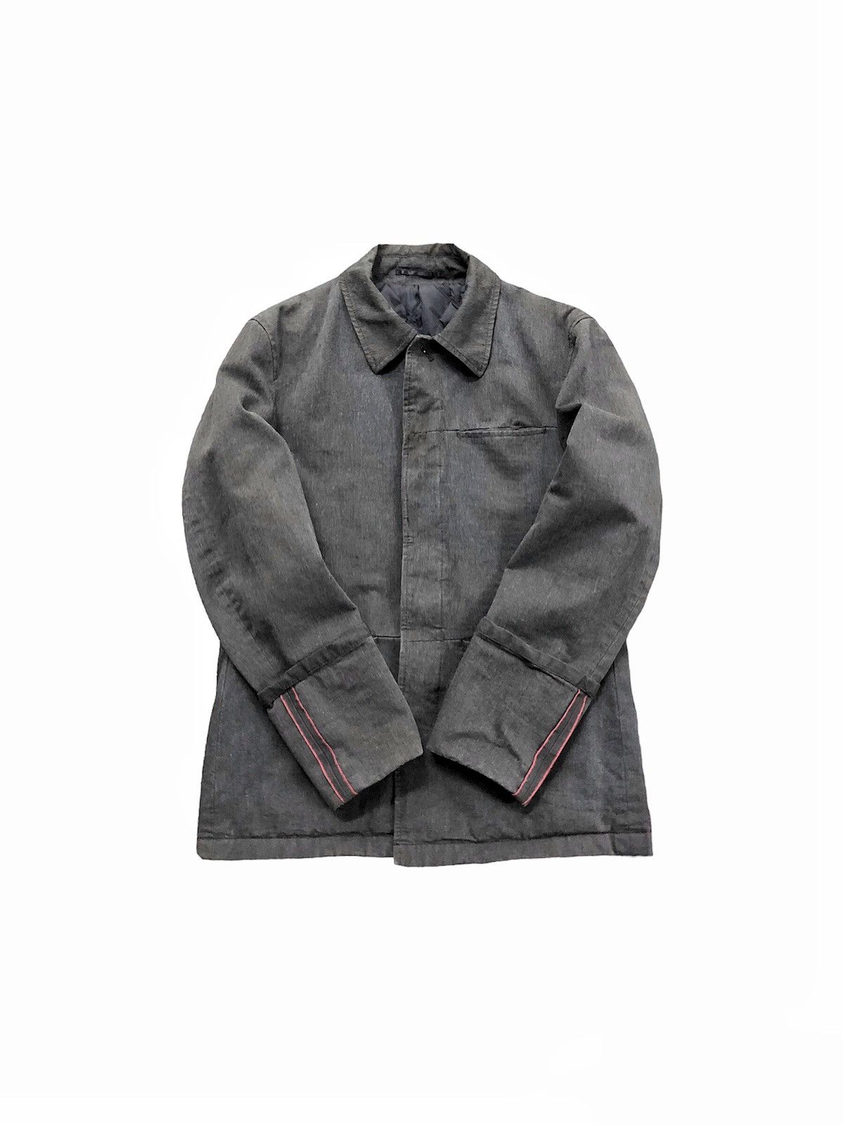 image of Abahouse x Vintage 2000S Archive Abahause Japan Selvedge Sleeve Jacket in Dark Gray (Size Medium)