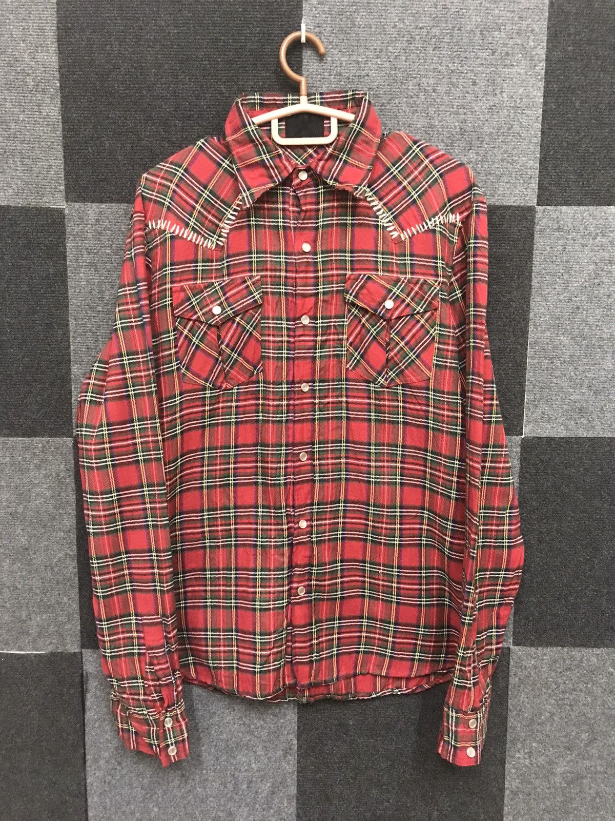 Japanese Brand A TWIN CO Plaid Westerner Street Punk Shirt Size US S / EU 44-46 / 1 - 3 Thumbnail