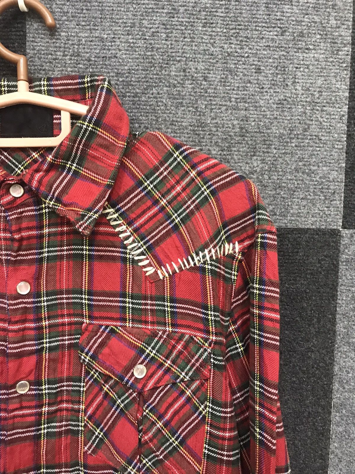 Japanese Brand A TWIN CO Plaid Westerner Street Punk Shirt Size US S / EU 44-46 / 1 - 5 Thumbnail