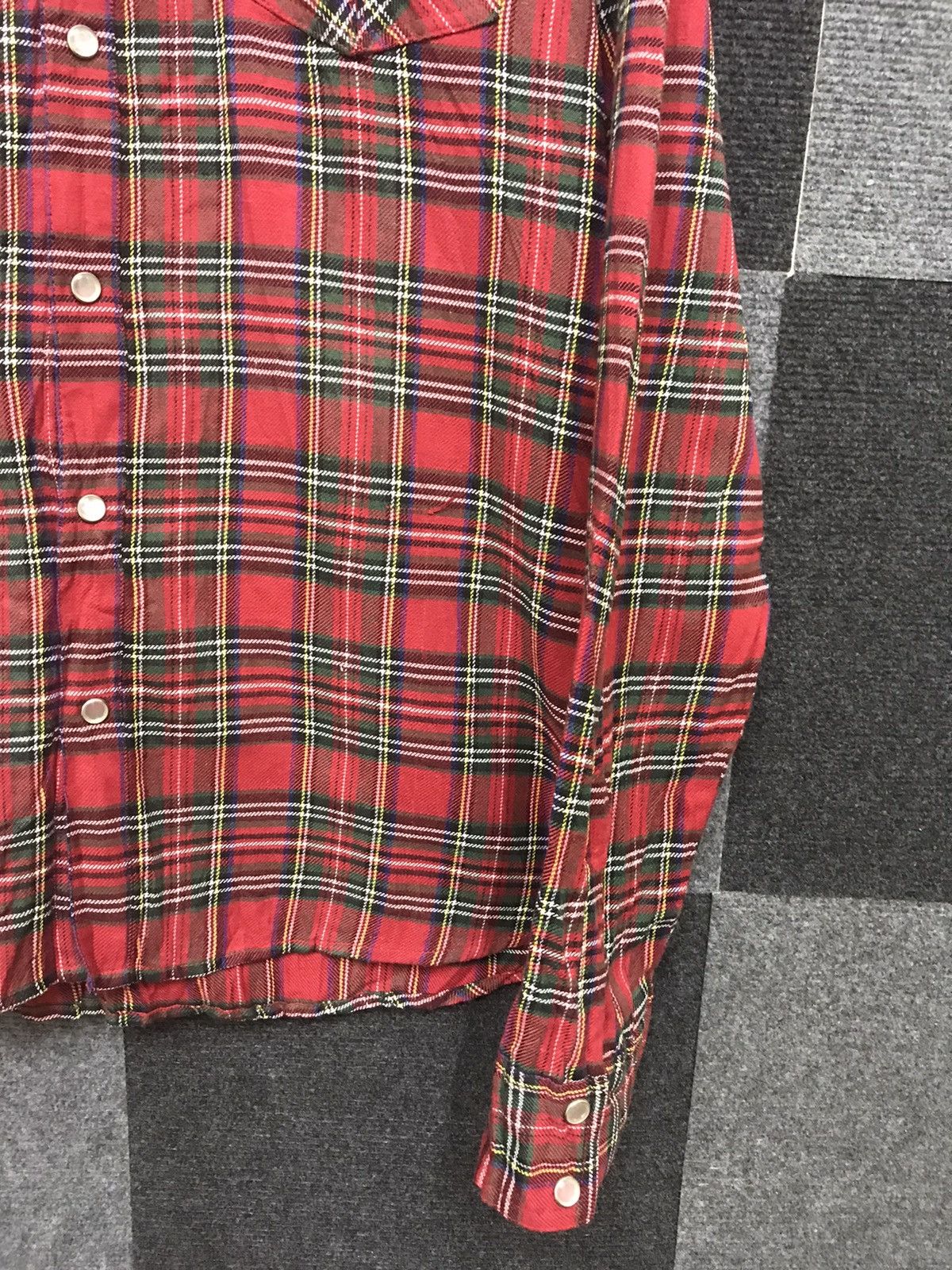 Japanese Brand A TWIN CO Plaid Westerner Street Punk Shirt Size US S / EU 44-46 / 1 - 7 Thumbnail