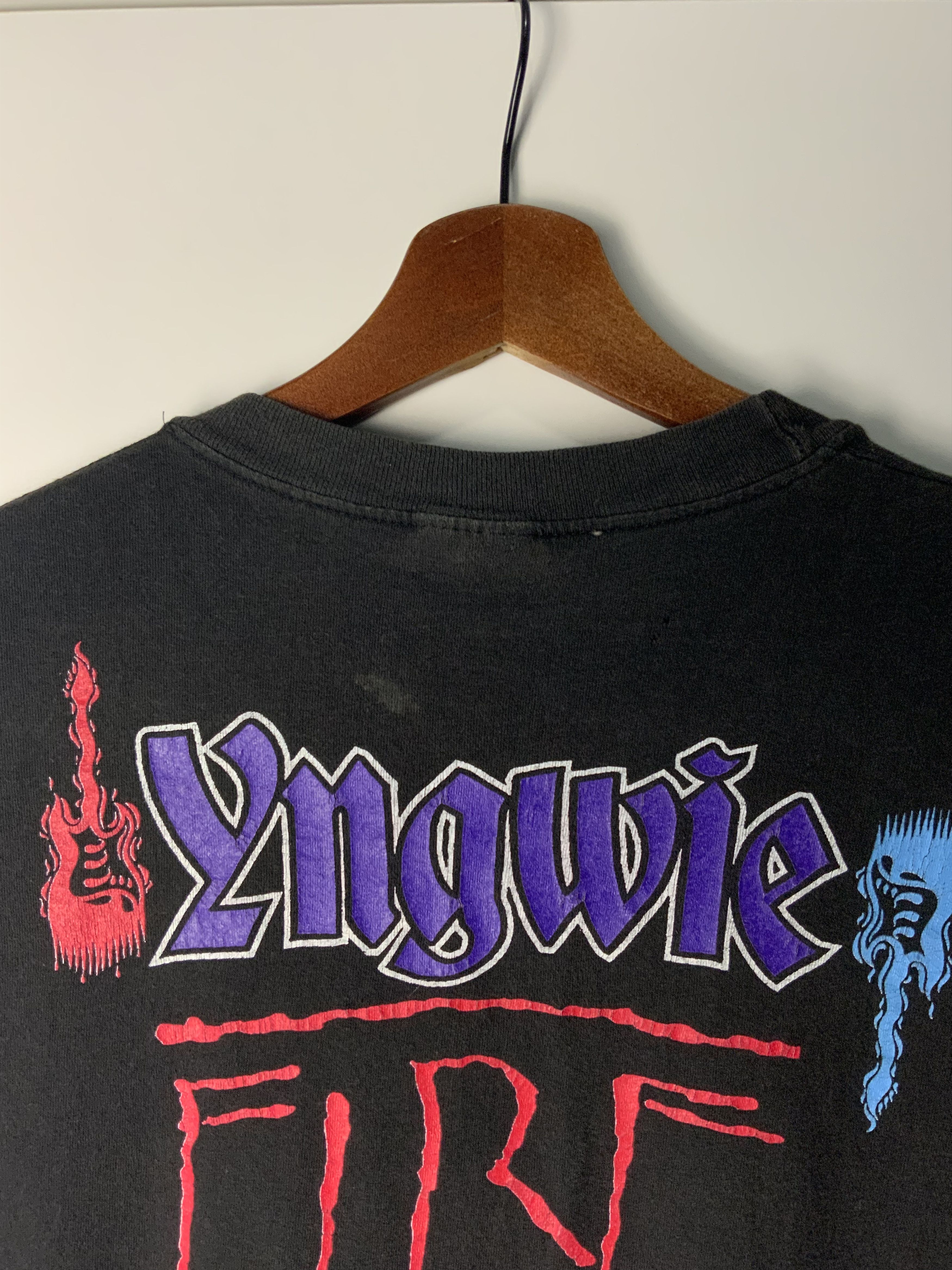 Band Tees Vintage Yngwie Malmsteen Fire & Ice Tour Tee Size US L / EU 52-54 / 3 - 13 Thumbnail