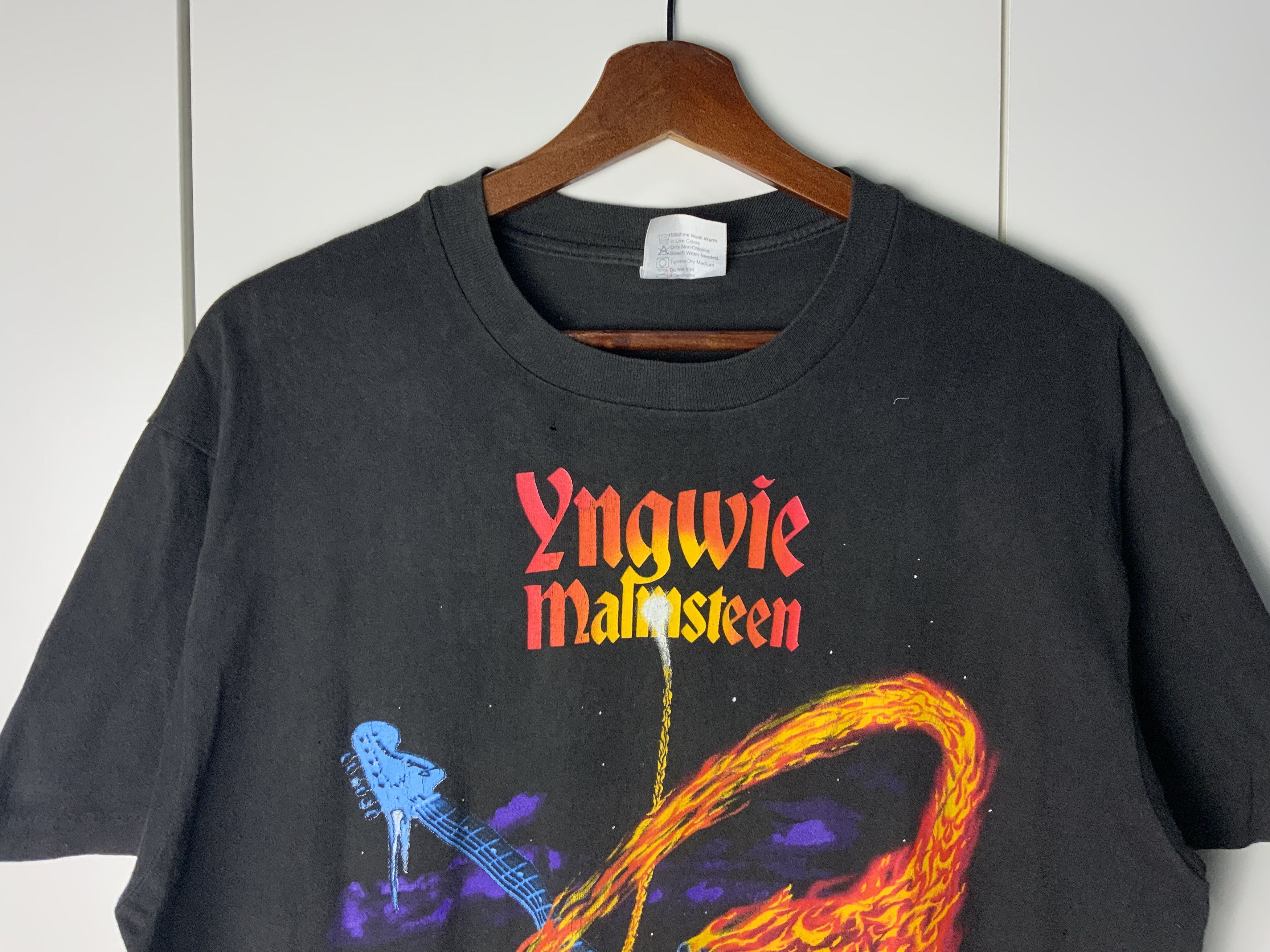 Band Tees Vintage Yngwie Malmsteen Fire & Ice Tour Tee Size US L / EU 52-54 / 3 - 3 Thumbnail