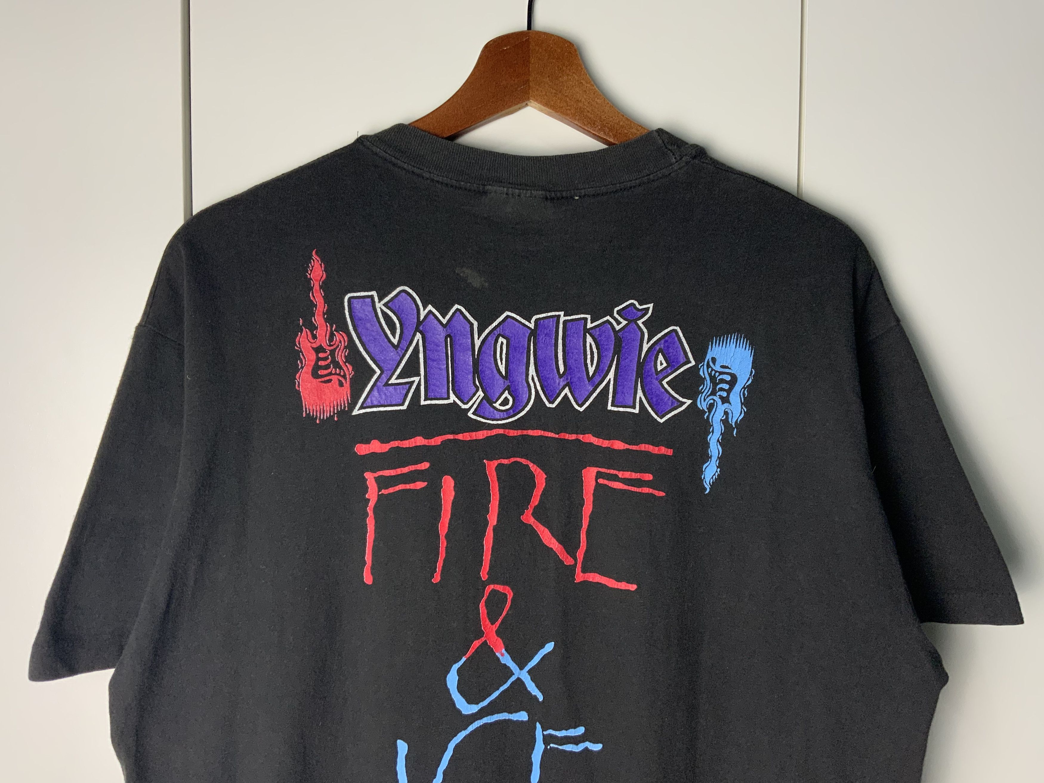 Band Tees Vintage Yngwie Malmsteen Fire & Ice Tour Tee Size US L / EU 52-54 / 3 - 10 Thumbnail