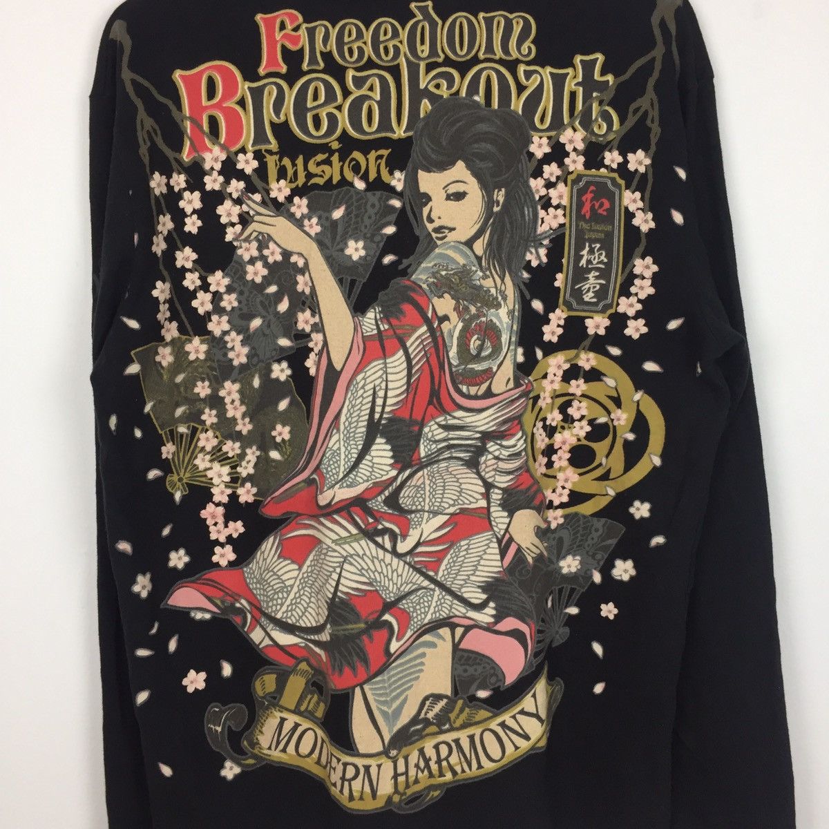 Vintage The fusion Japan Geisha Long Sleeve T-Shirt Size US L / EU 52-54 / 3 - 12 Thumbnail