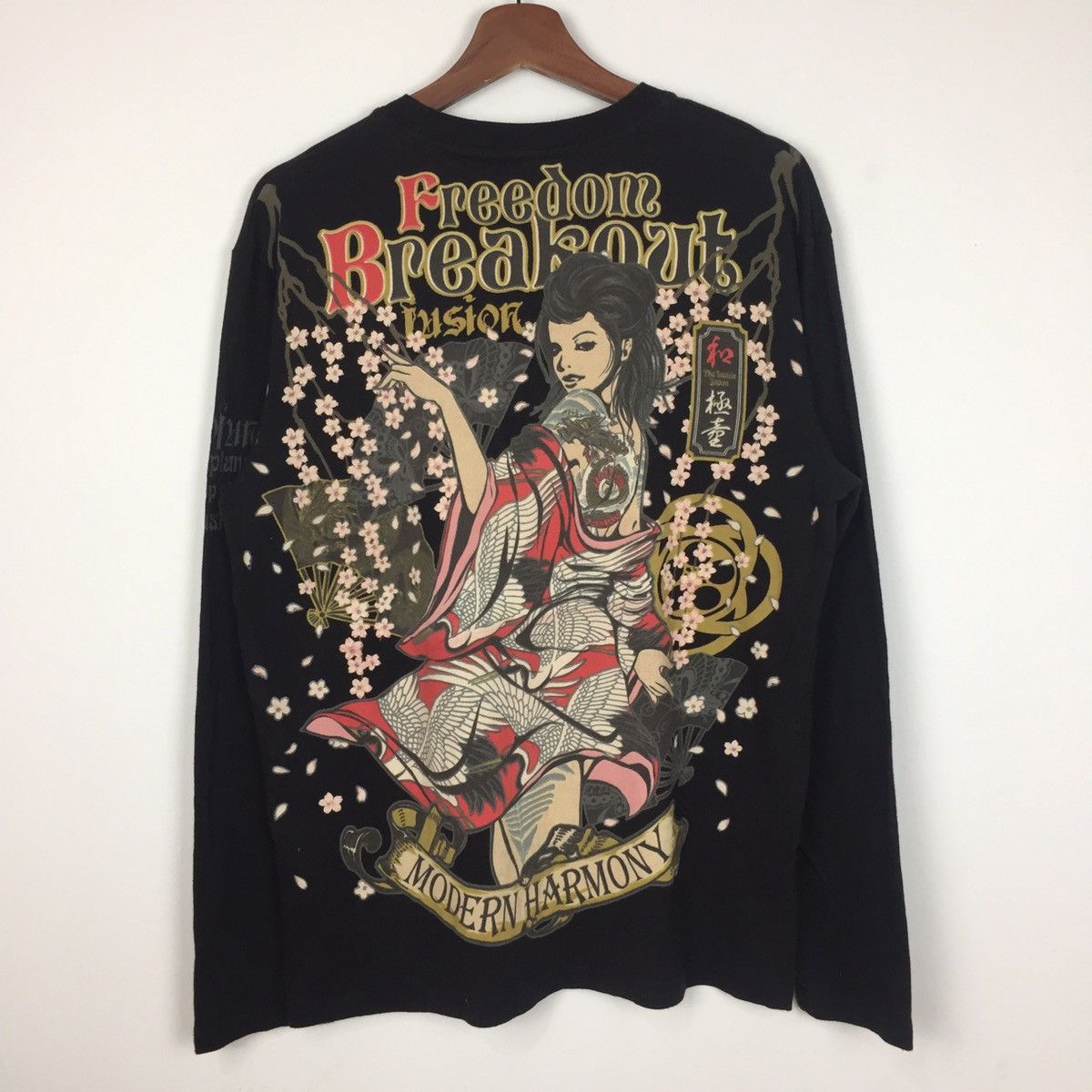 Vintage The fusion Japan Geisha Long Sleeve T-Shirt Size US L / EU 52-54 / 3 - 6 Thumbnail