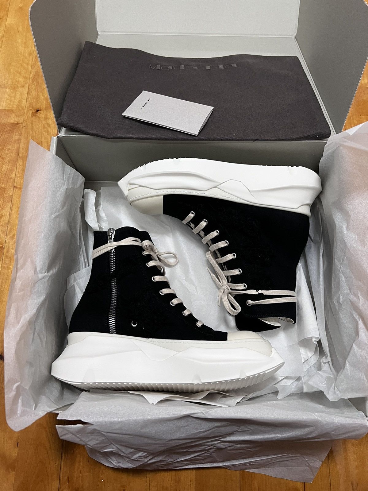 RICK OWENS DRKSHDW ABSTRACT RAMONES SNEAKERS SZ42