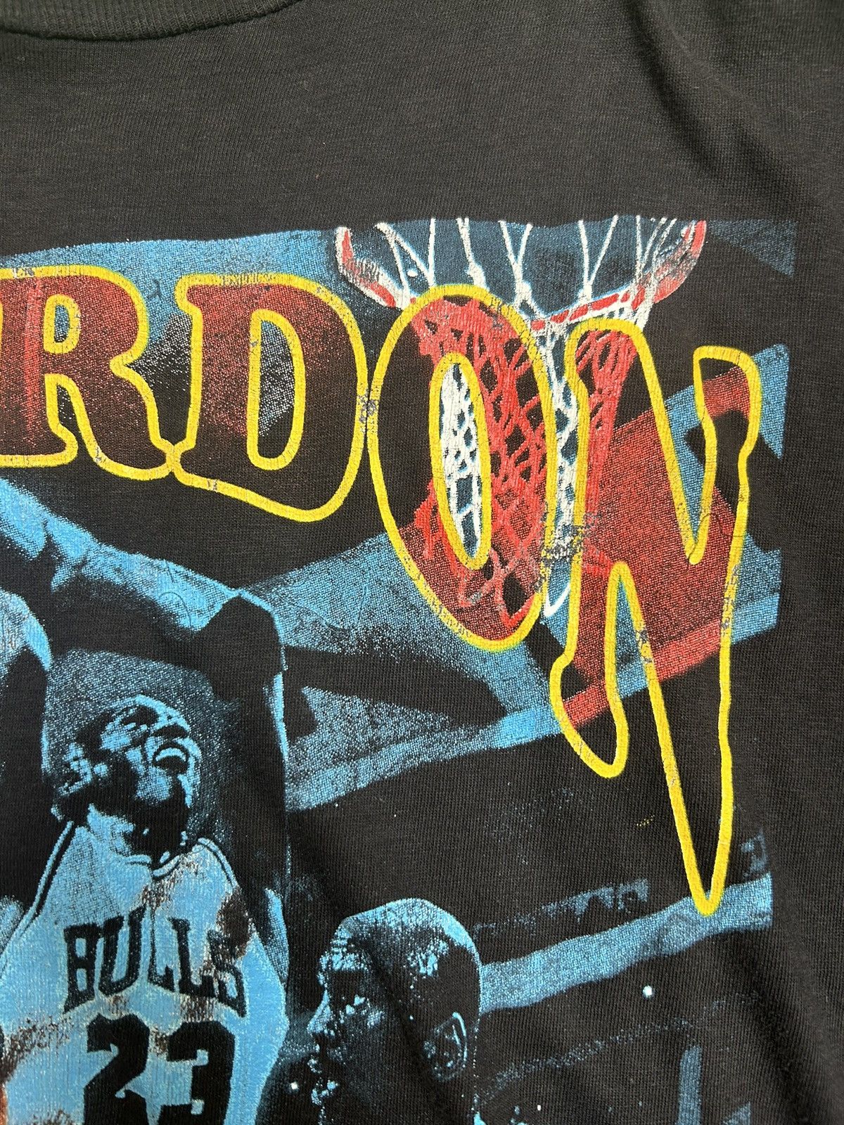 Vintage 1996 Bulls “Michael Jordon” Misprint Rap Tee Size US XXL / EU 58 / 5 - 7 Thumbnail