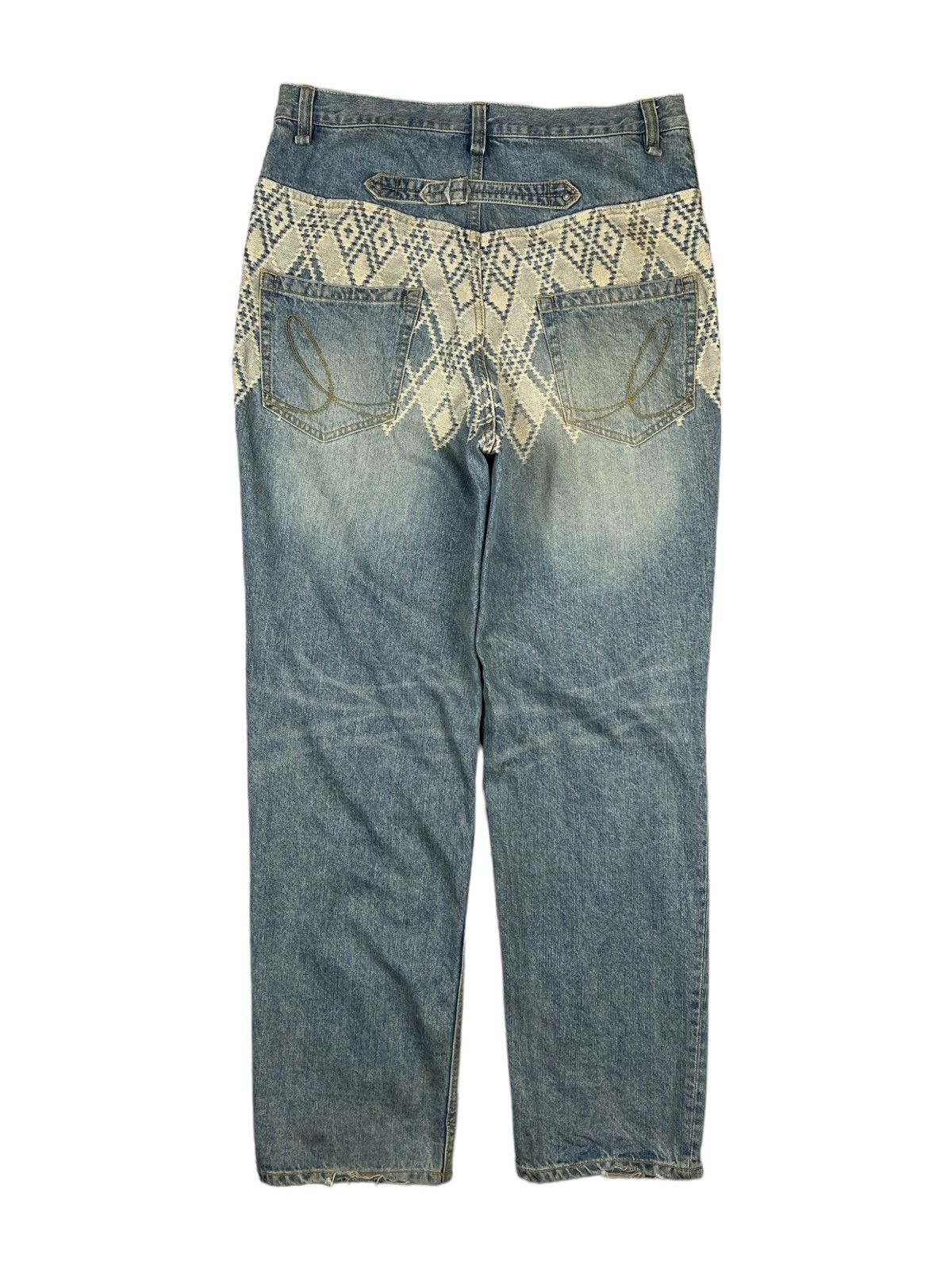 Iroquois Japan Iroquois 🇯🇵 Native Embroidery Buckle Denim Size US 34 / EU 50 - 2 Thumbnail