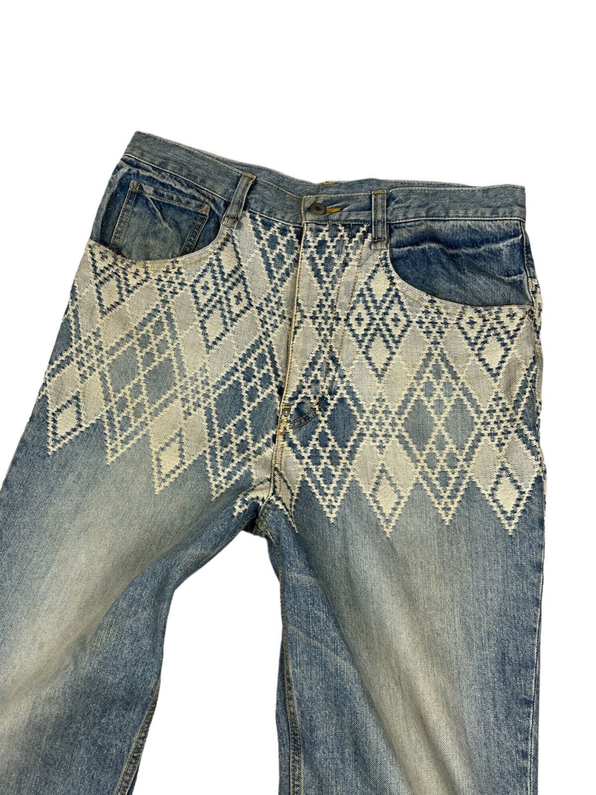 Iroquois Japan Iroquois 🇯🇵 Native Embroidery Buckle Denim Size US 34 / EU 50 - 5 Thumbnail