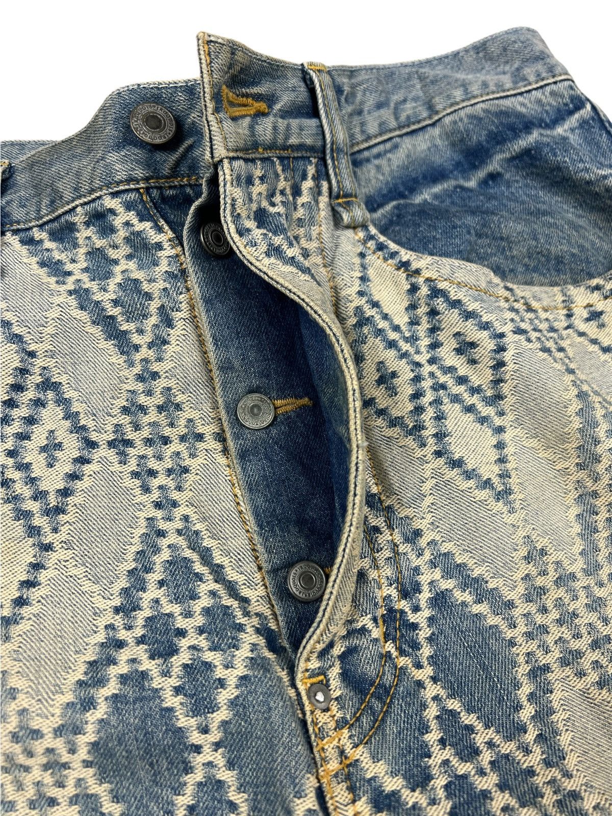 Iroquois Japan Iroquois 🇯🇵 Native Embroidery Buckle Denim Size US 34 / EU 50 - 12 Thumbnail