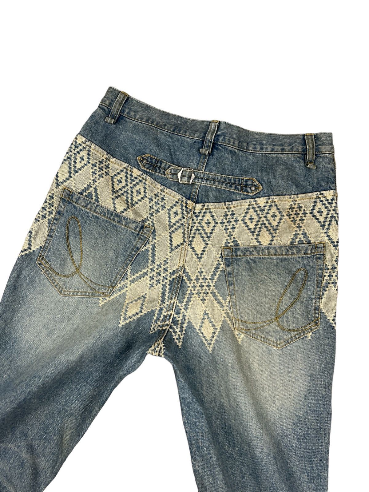 Iroquois Japan Iroquois 🇯🇵 Native Embroidery Buckle Denim Size US 34 / EU 50 - 8 Thumbnail