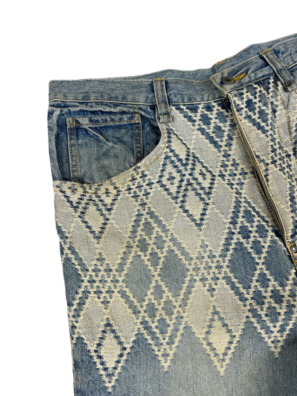 Iroquois Japan Iroquois 🇯🇵 Native Embroidery Buckle Denim Size US 34 / EU 50 - 6 Thumbnail