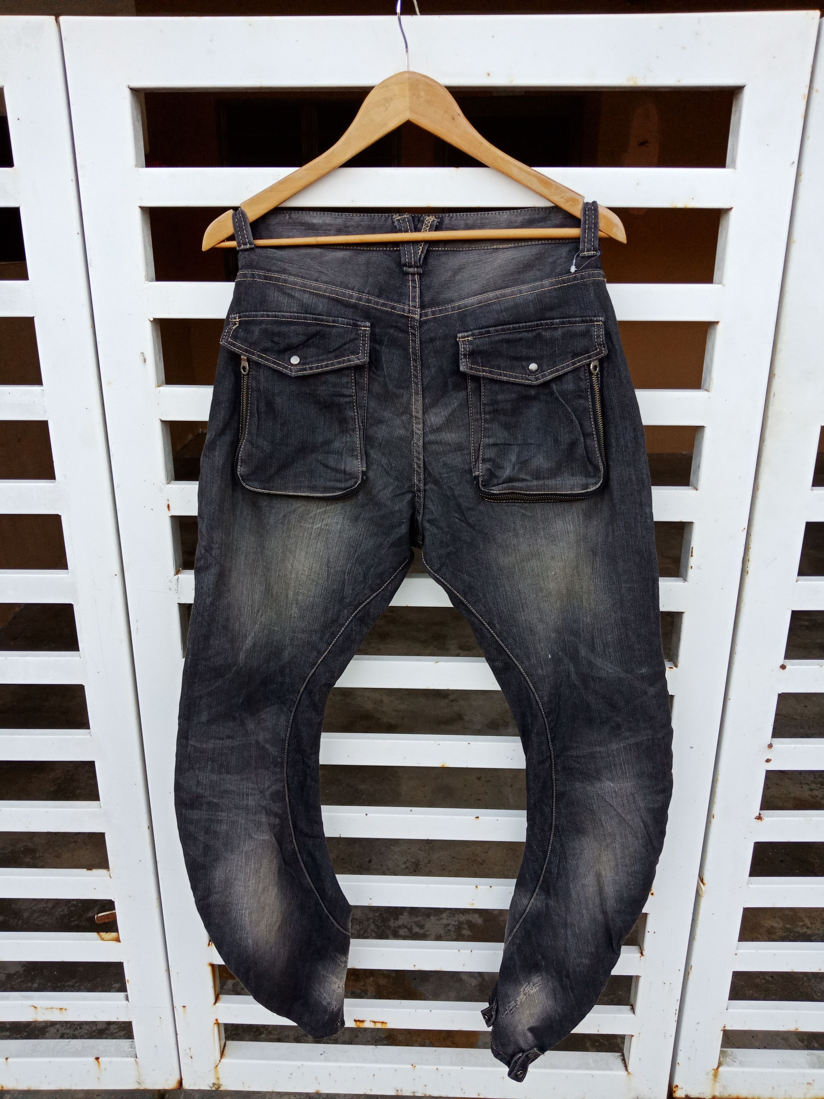 Japanese Brand PPFM Rare Twirl Drawstring Cargo Pants Size US 32 / EU 48 - 2 Thumbnail
