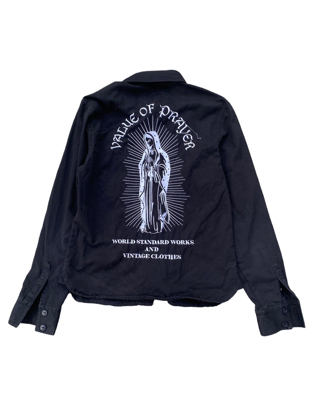 Black Label × Carpe Diem Vintage Black Flame Value Of Prayer Shirt. #A6 Size US S / EU 44-46 / 1 - 1 Thumbnail