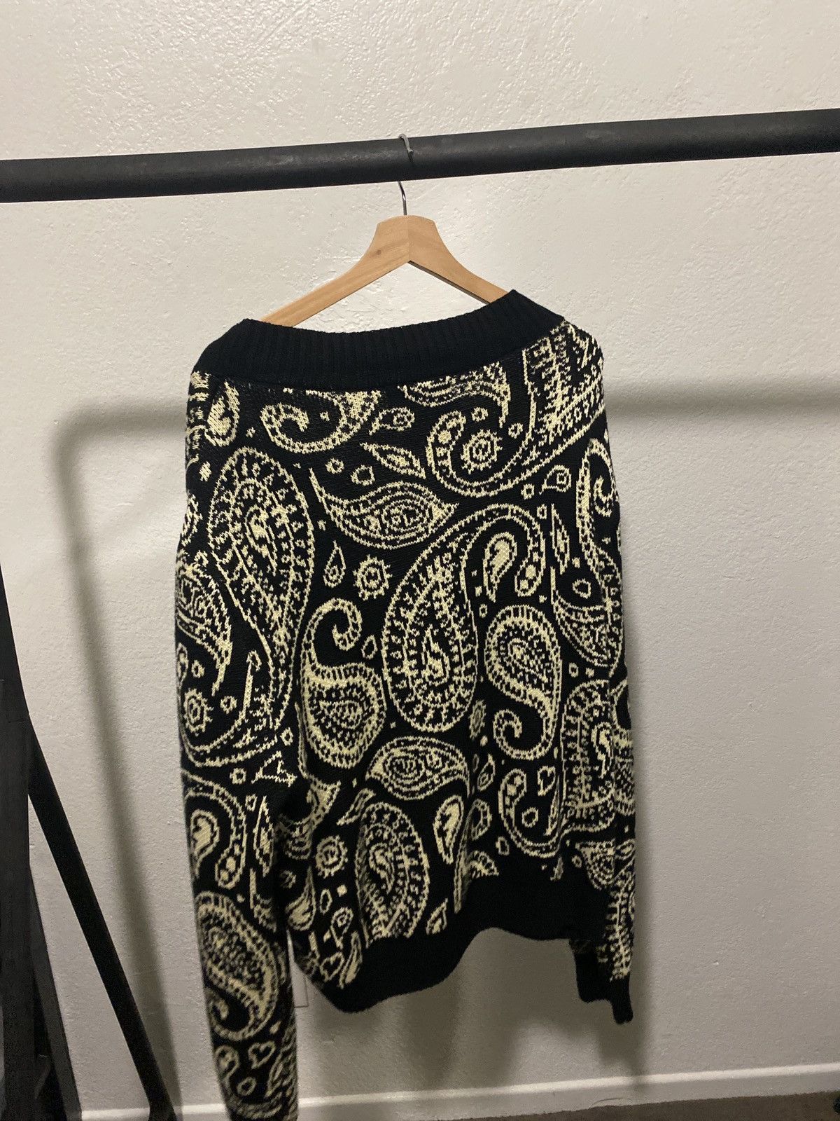 Ruben Kone Black Paisley Knit Size US L / EU 52-54 / 3 - 2 Thumbnail