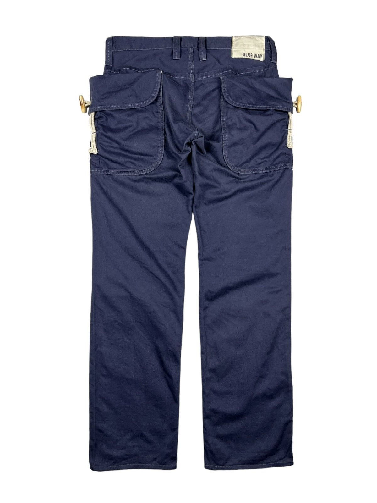Japanese Brand Blue Way 🇯🇵 Indigo Hook Cargo Pants Size US 32 / EU 48 - 2 Thumbnail