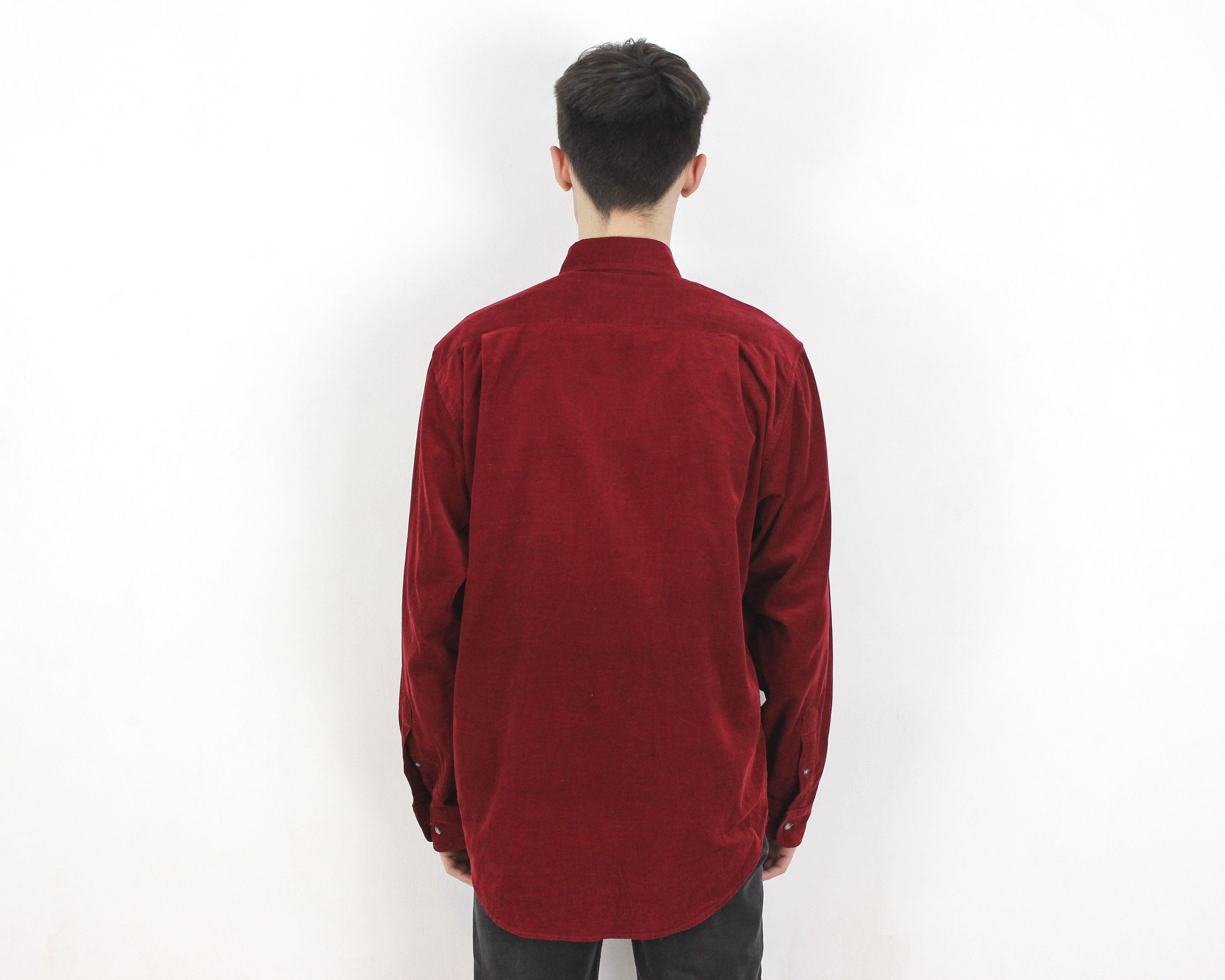Other × Vintage Shirt Corduroy Soft Cotton Cord Long Sleeve Button Up Size US M / EU 48-50 / 2 - 4 Thumbnail