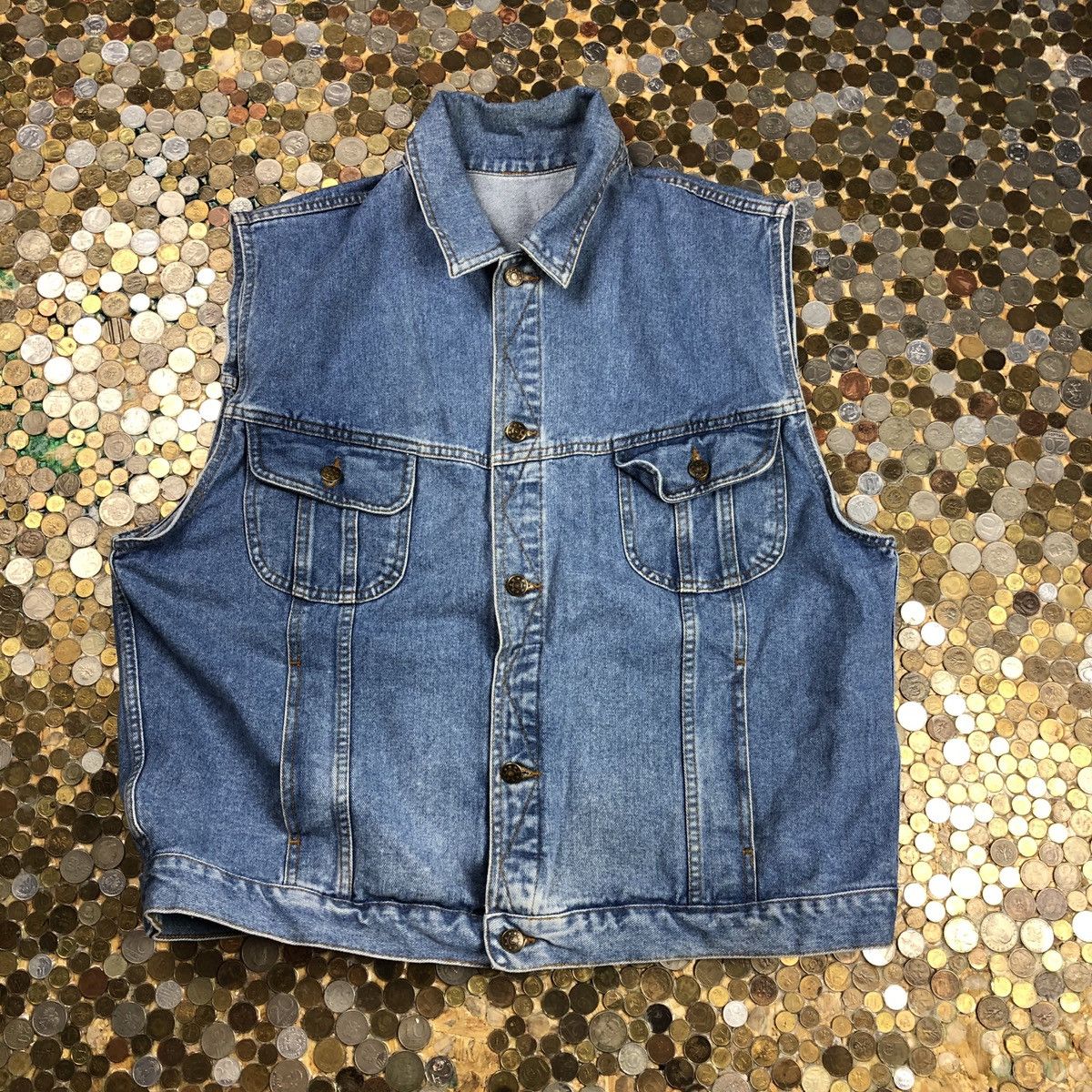 Borussia Dortmund Vintage denim jeans vest big logo