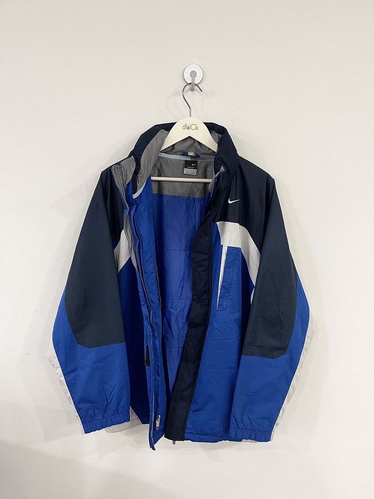 Nike × Vintage VINTAGE🔥Y2K NIKE 3TONE CLIMA FIT DOUBLE ZIPPER ON OFF HOODIE Size US XL / EU 56 / 4 - 3 Thumbnail