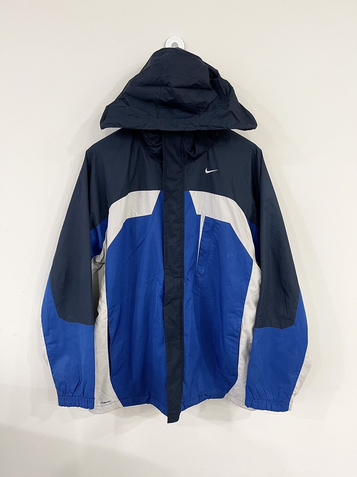 Nike × Vintage VINTAGE🔥Y2K NIKE 3TONE CLIMA FIT DOUBLE ZIPPER ON OFF HOODIE Size US XL / EU 56 / 4 - 2 Thumbnail