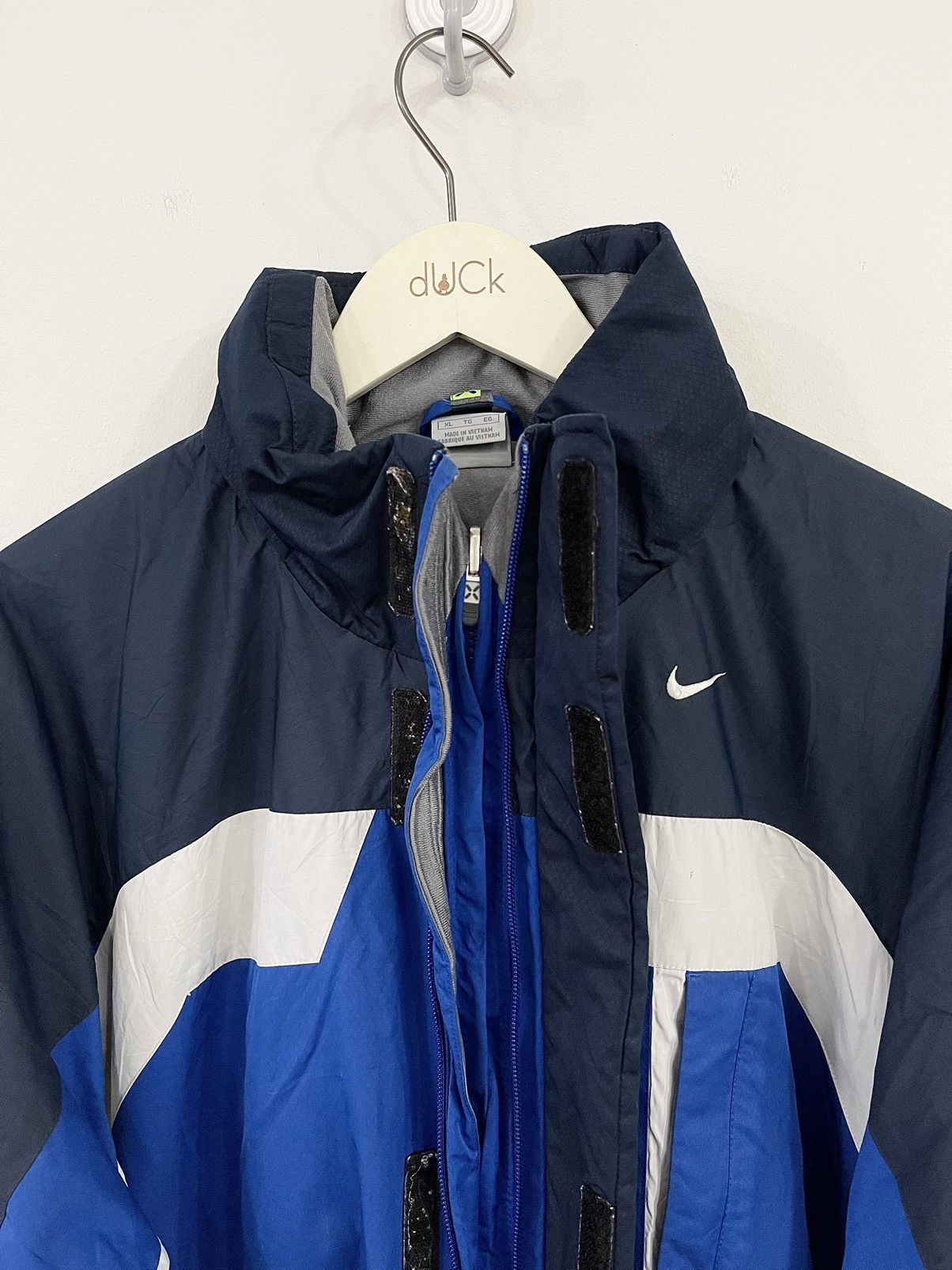Nike × Vintage VINTAGE🔥Y2K NIKE 3TONE CLIMA FIT DOUBLE ZIPPER ON OFF HOODIE Size US XL / EU 56 / 4 - 12 Thumbnail